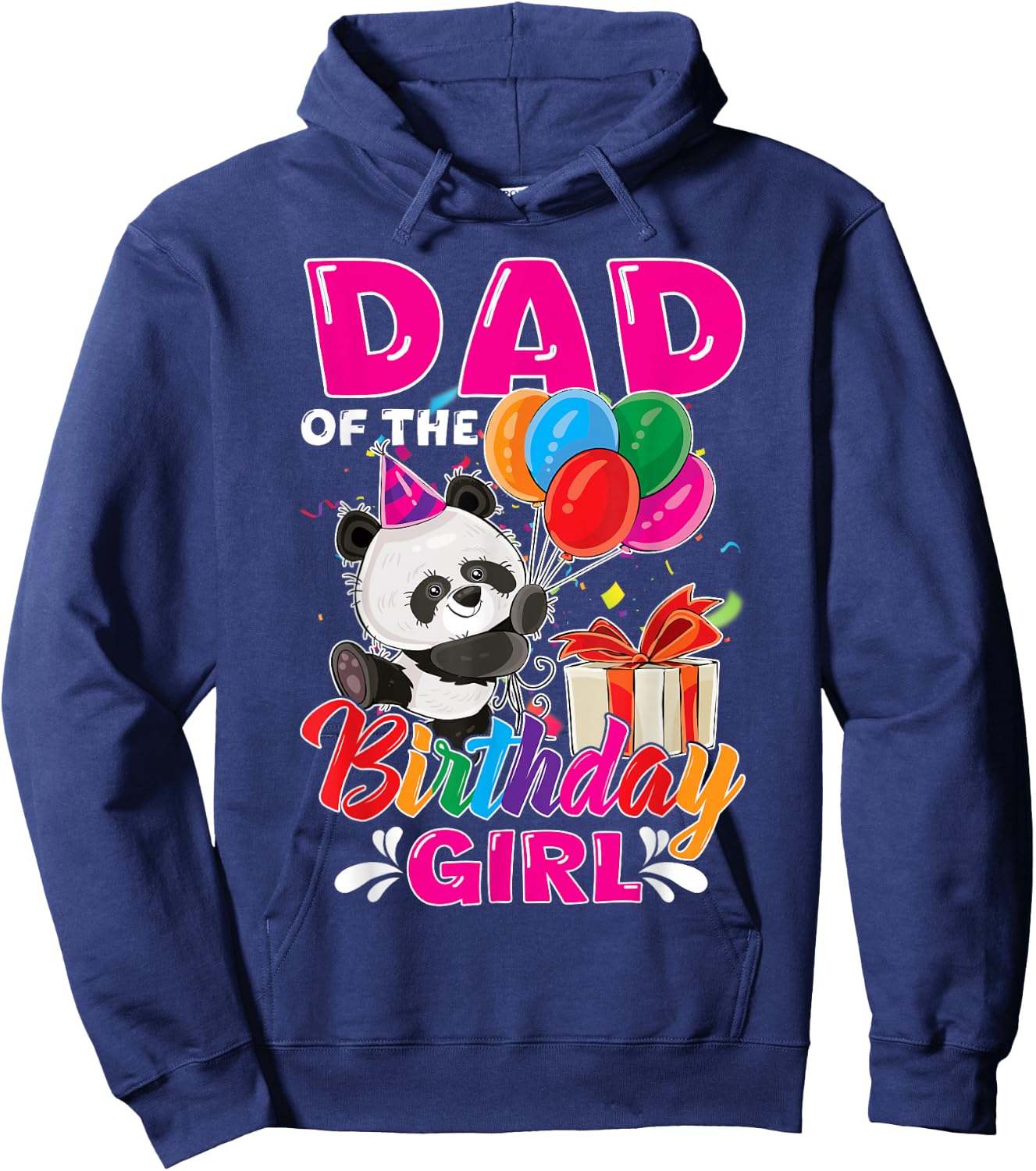 Dad Of The Panda Bear Birthday Animal Lover Boys Girls Hoodie - Hoodie | Navy