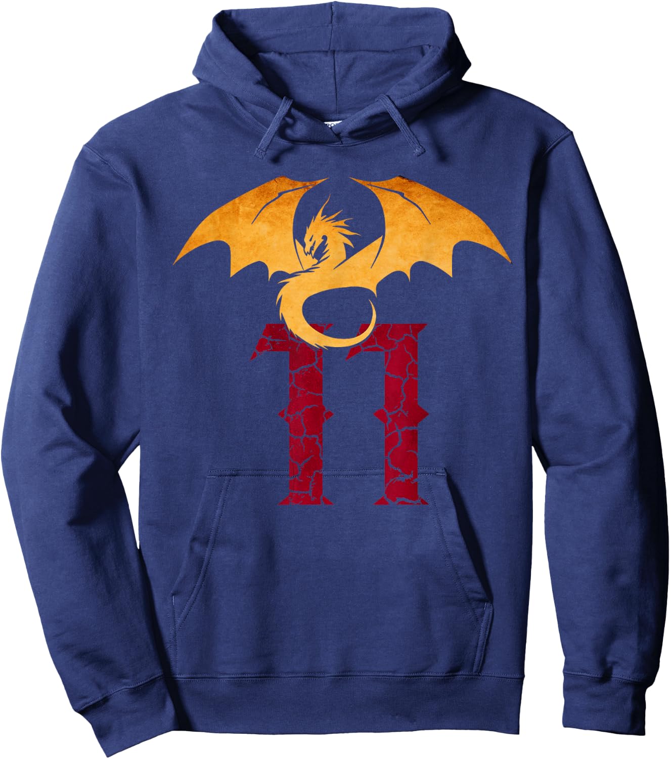 11 Year Old Birthday Dragon Fantasy 11th Bday Boy Hoodie - Hoodie | Navy