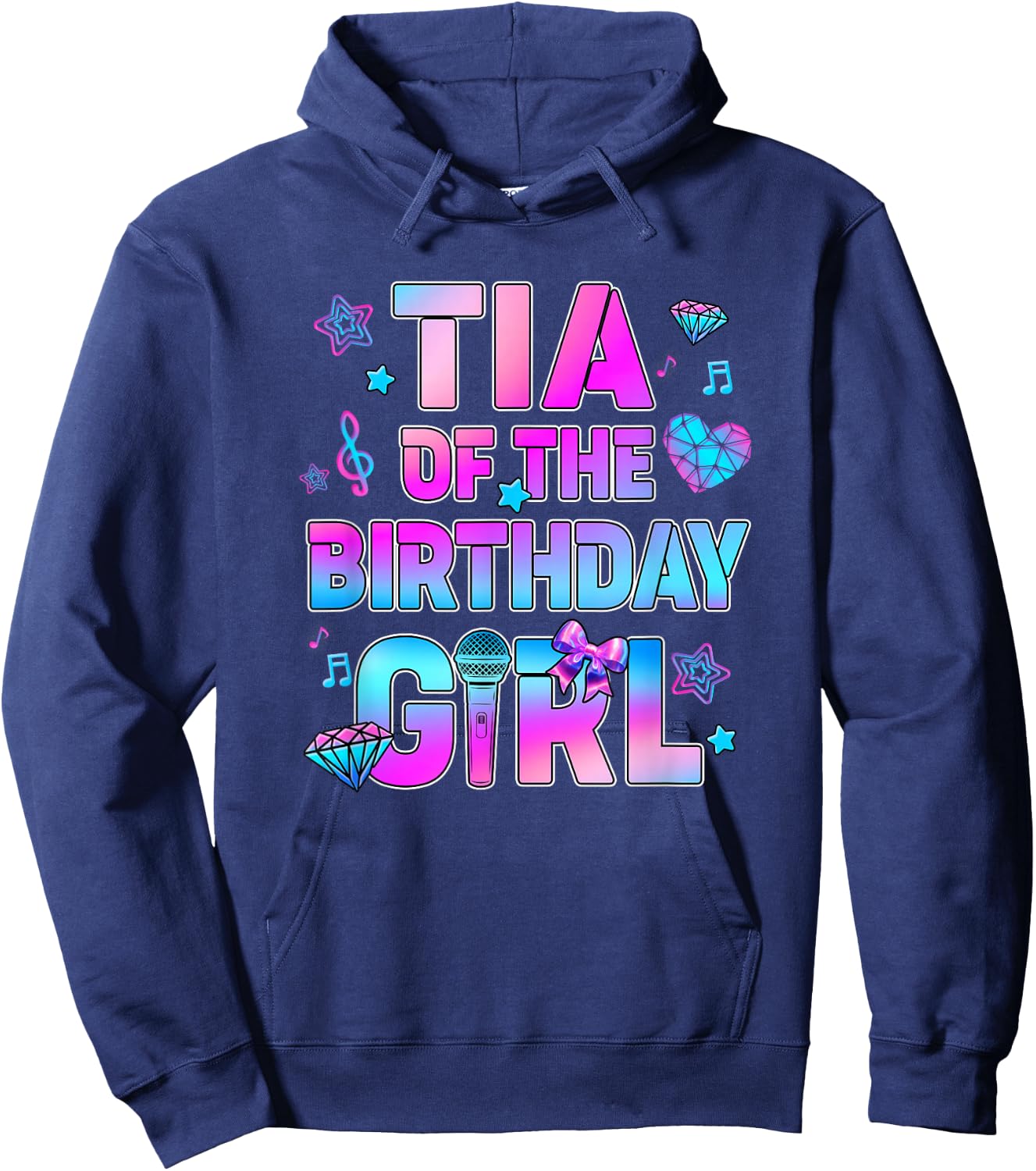 Tia of The K-Pop Birthday Girls Korean Music Family Hoodie - Hoodie | Navy