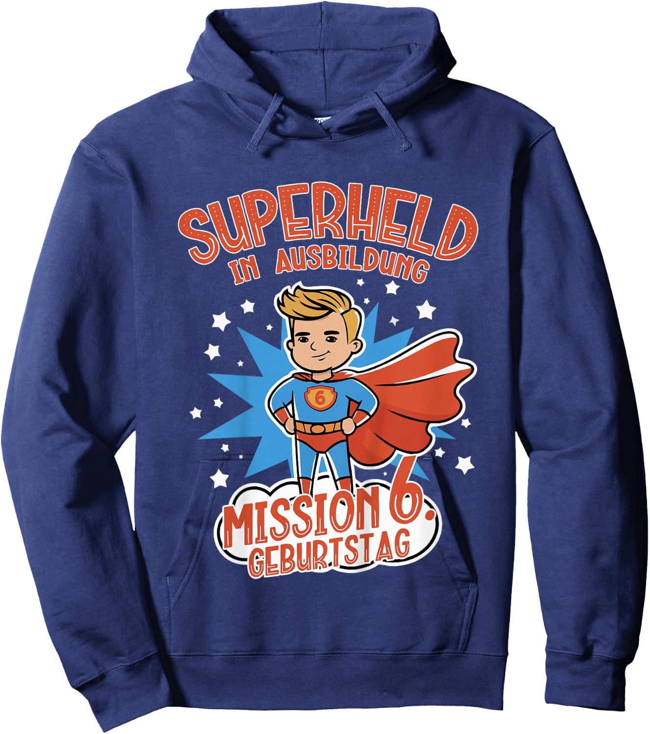 Kinder Superheld in Ausbildung, Geburtstag 6 Jahre, Junge, blond Hoodie - Hoodie | Navy