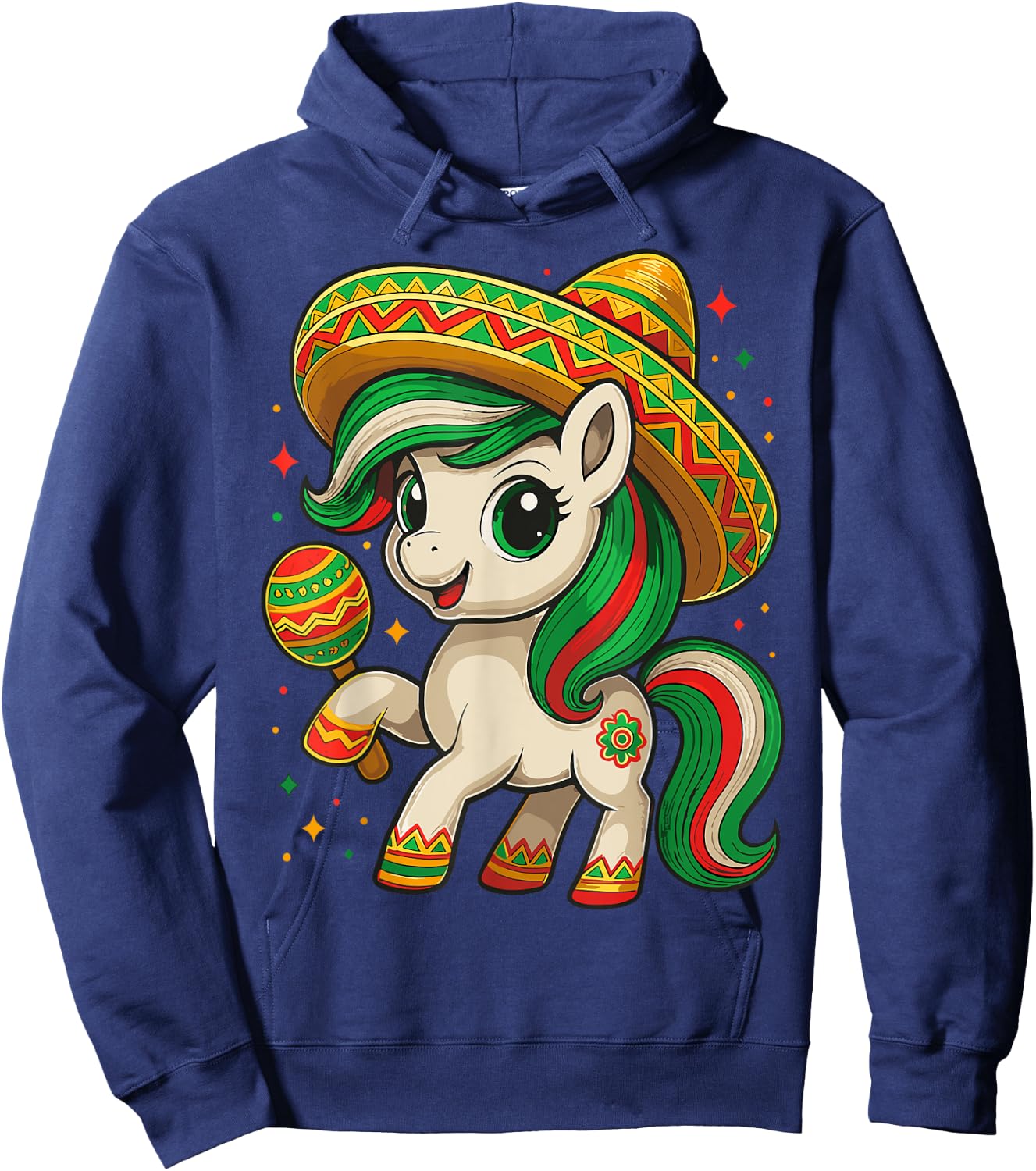 Unicorn Cinco de Mayo Mexican Hoodie - Hoodie | Navy