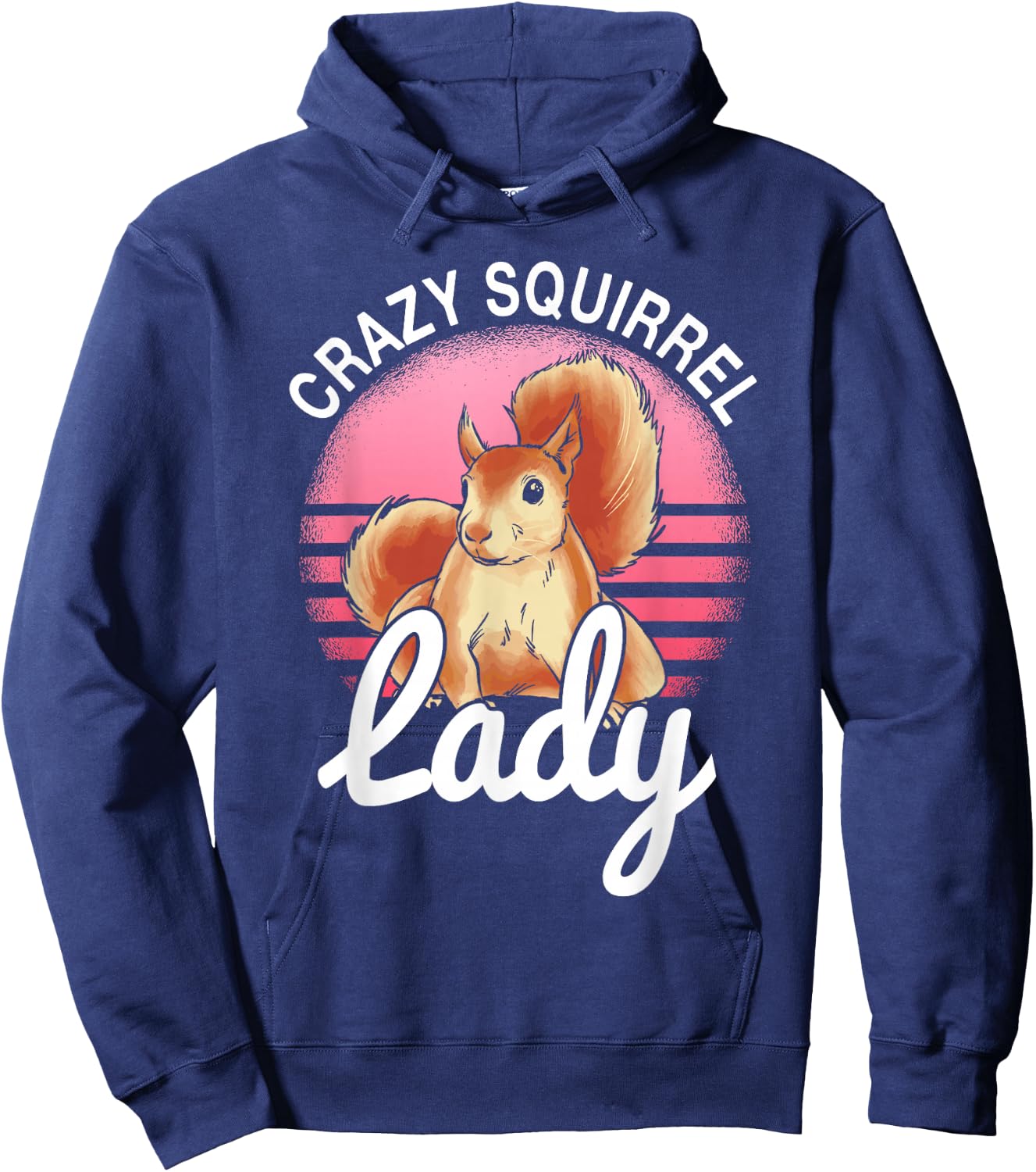 Rodent Crazy Squirrel Lady Animal Lover Women Girls Hoodie - Hoodie | Navy