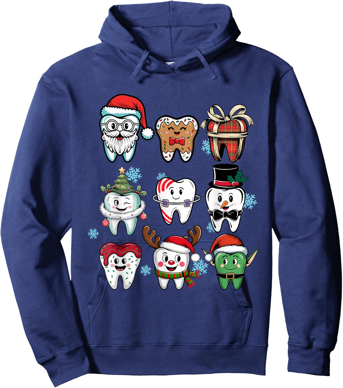 Dentist Dental Assistant Christmas Tooth Teeth Funny , black Hoodie - Hoodie | Navy