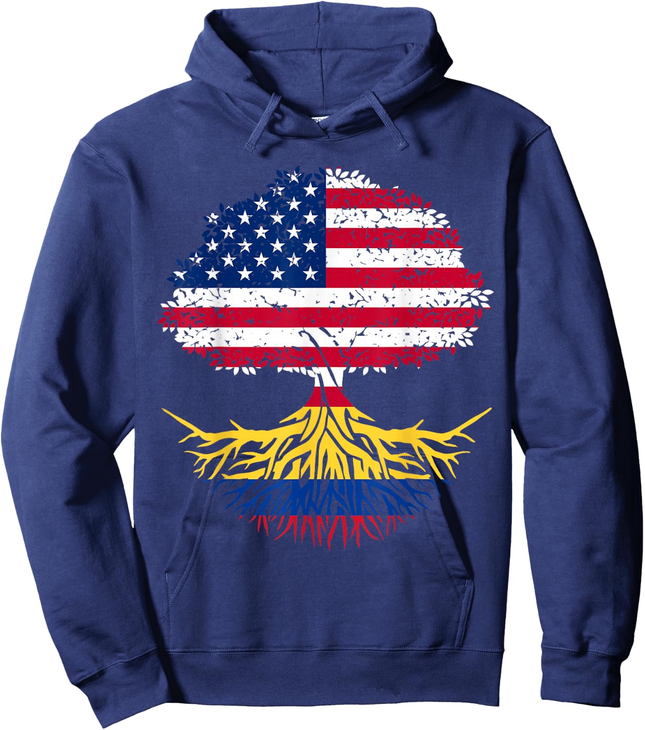 Colombian Roots American Grown Tree Flag US Hoodie - Hoodie | Navy