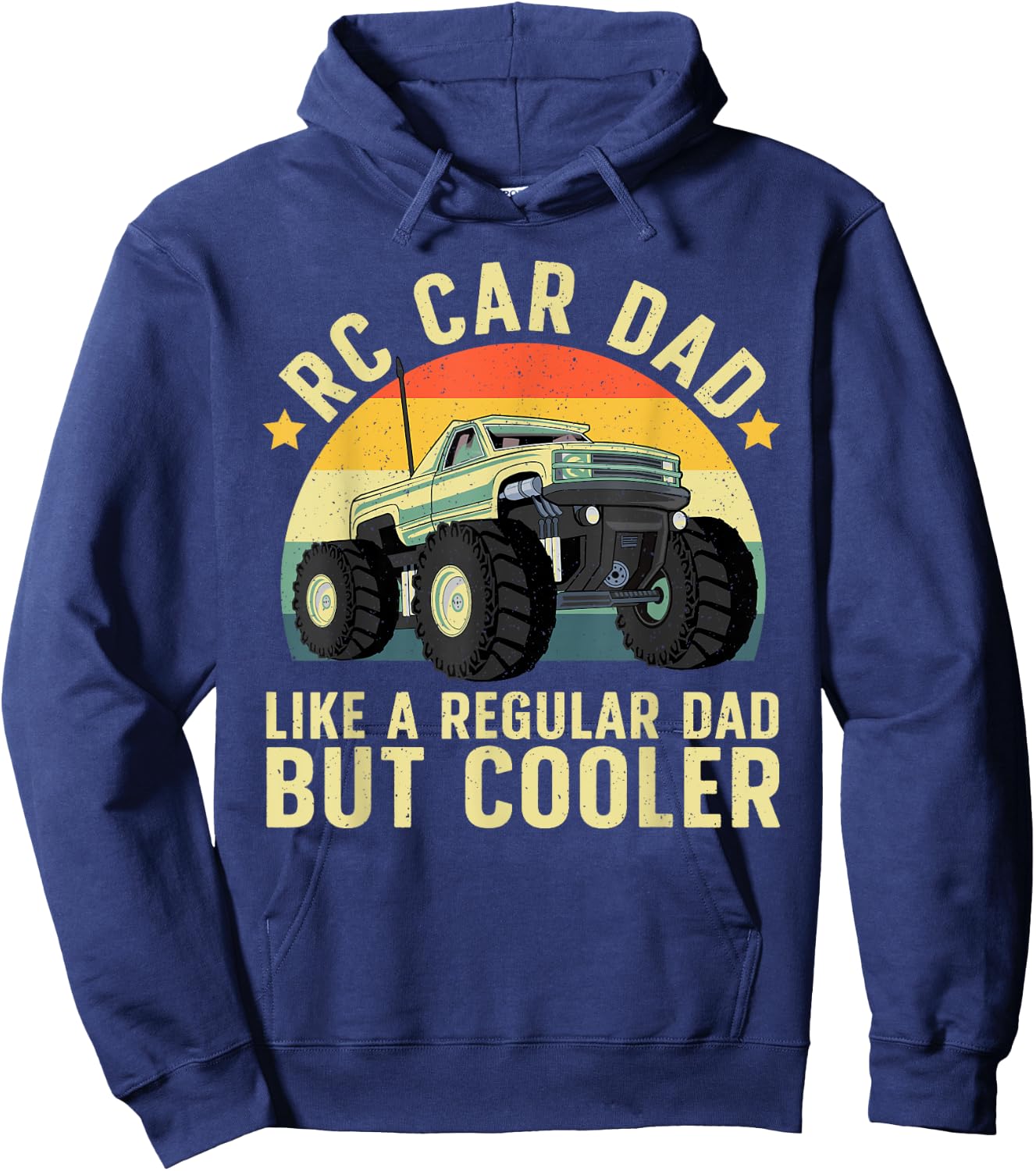 RC Car Racing Art For Dad Men Radio Remote Control Car Lover Hoodie - Hoodie | Navy