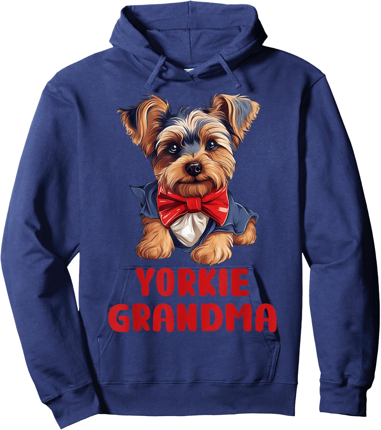 Cute Yorkie Grandma Dog Lovers Gift Funny Puppy Yorkie Owner Hoodie - Hoodie | Navy