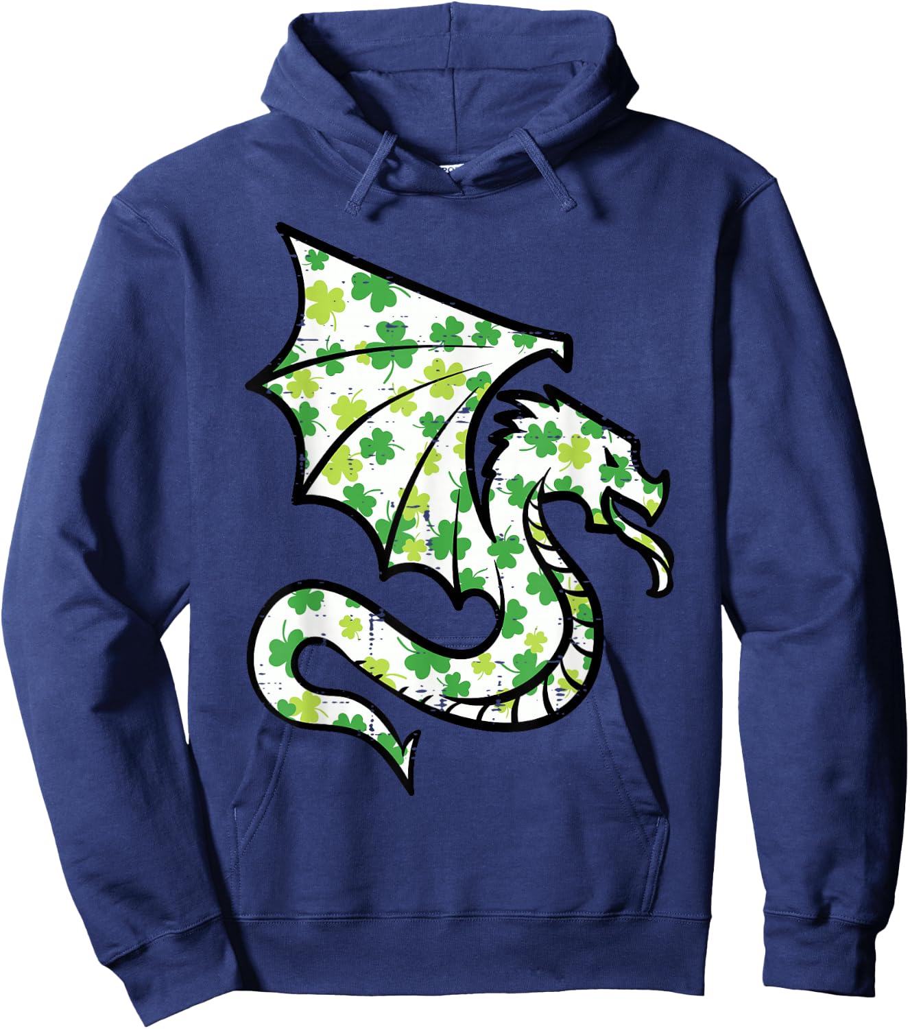 St Patricks Day Dragon Shamrocks Saint Pattys Women Kids Men Hoodie - Hoodie | Navy