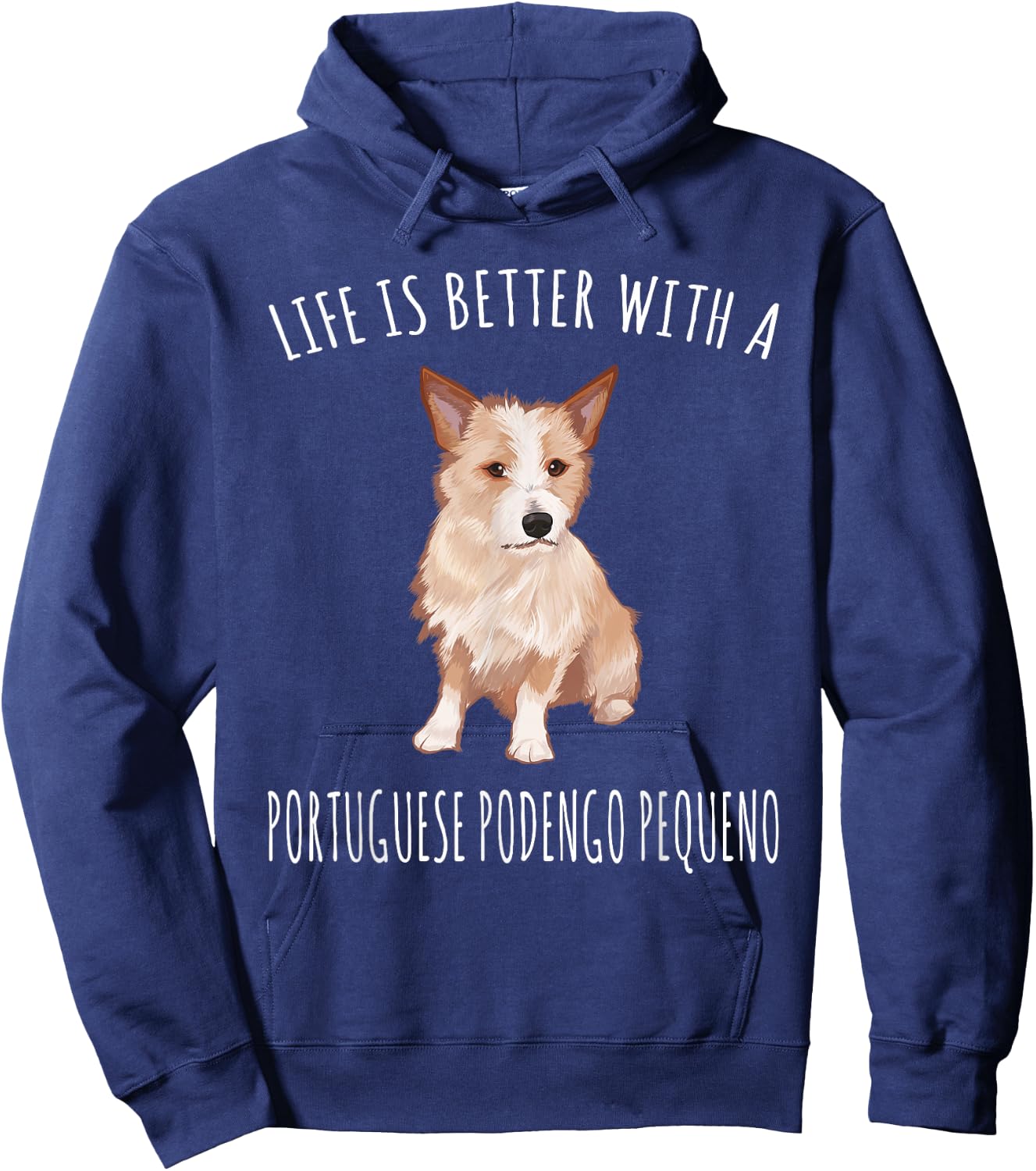 Life Is Better With A Portuguese Podengo Pequeno Dog Lover Hoodie - Hoodie | Navy