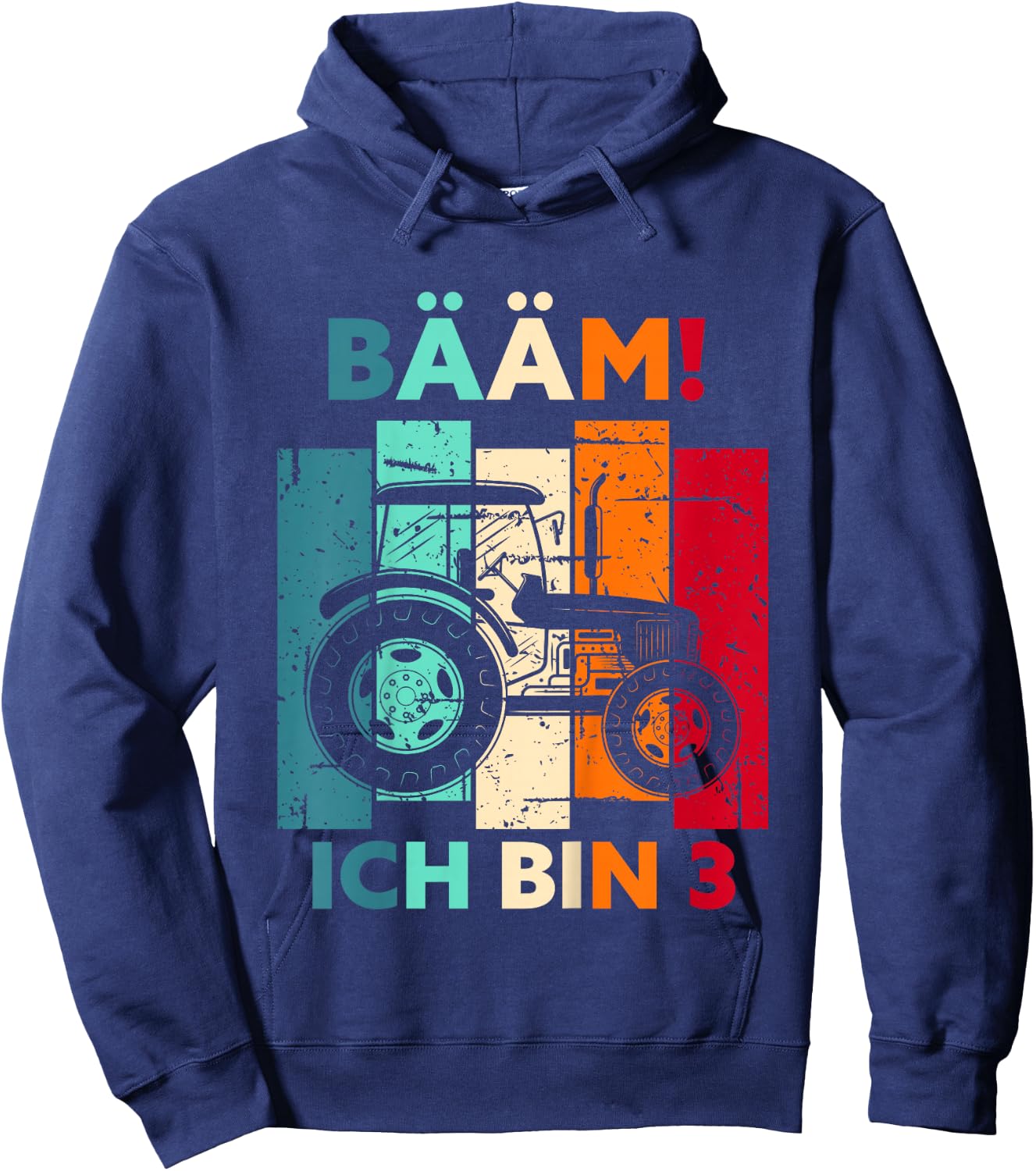 Bääm! Ich Bin 3 Jahre DREI Junge 3. Geburtstag Traktor Hoodie - Hoodie | Navy