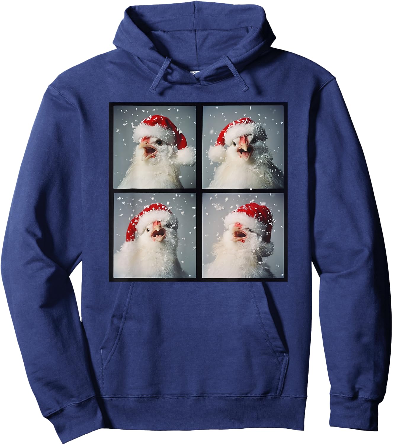Chicken Farm Bird Men Kids Women Christmas Silkie Chicken Hoodie - Hoodie | Navy