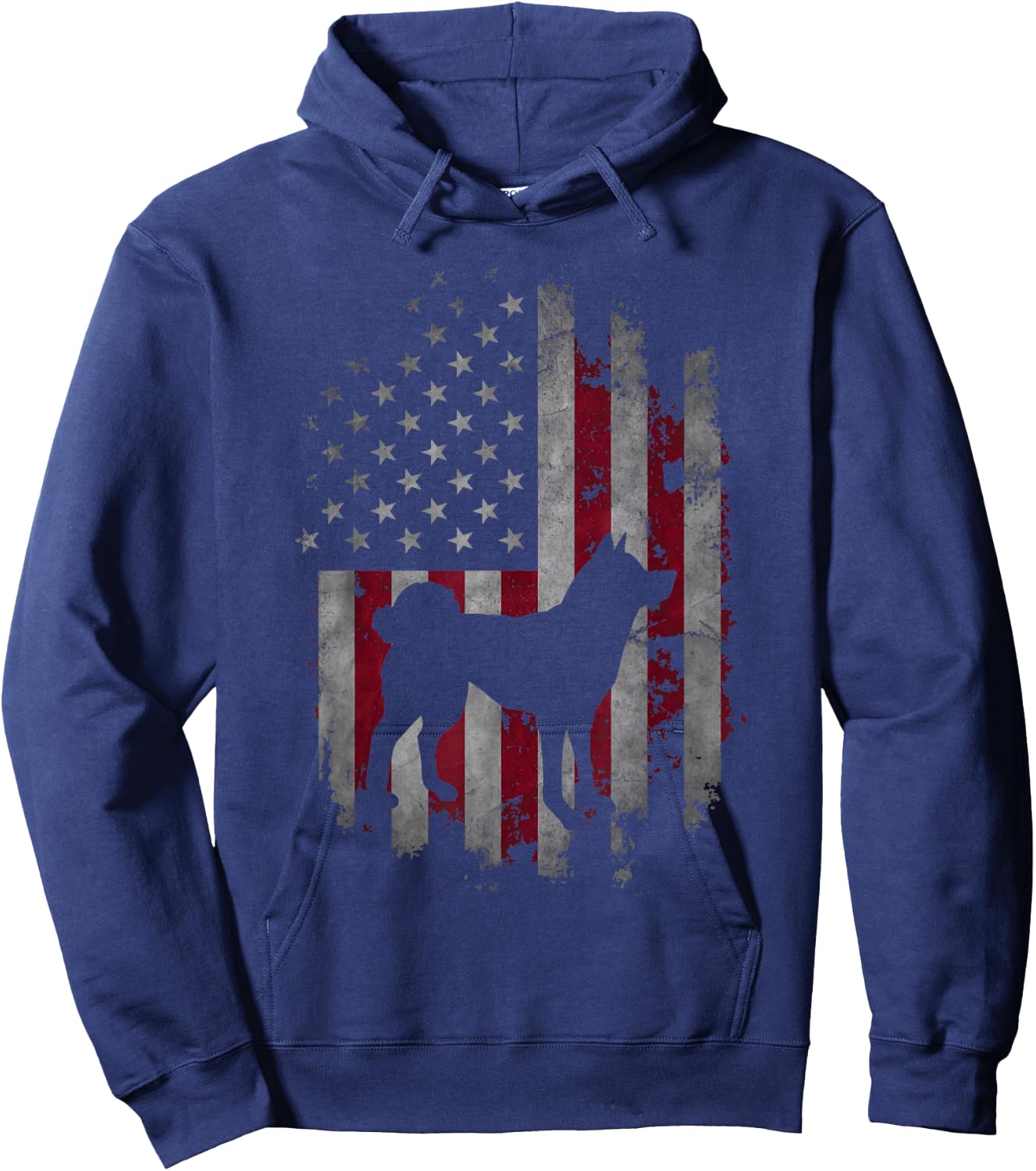 Patriotic Akita - USA American Flag Dog Trainer Canine Lover Hoodie - Hoodie | Navy