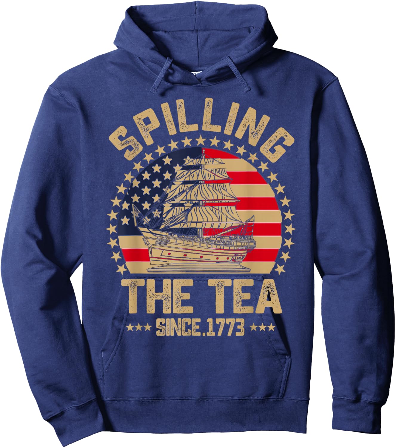 Spilling The Tea Since 1773 Patriotic History Teacher Hoodie - Hoodie | Navy