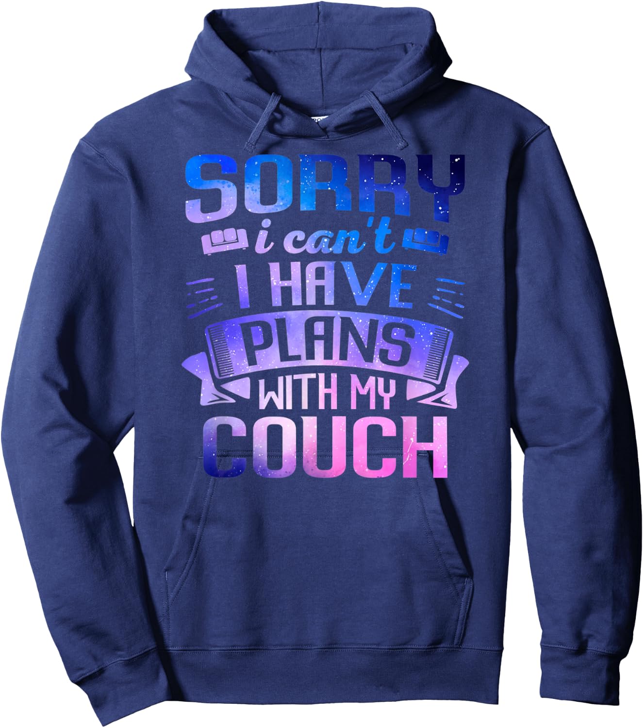 Cute Galaxy Couch Dog Galaxy Space Lazy Sarcasm Hoodie - Hoodie | Navy