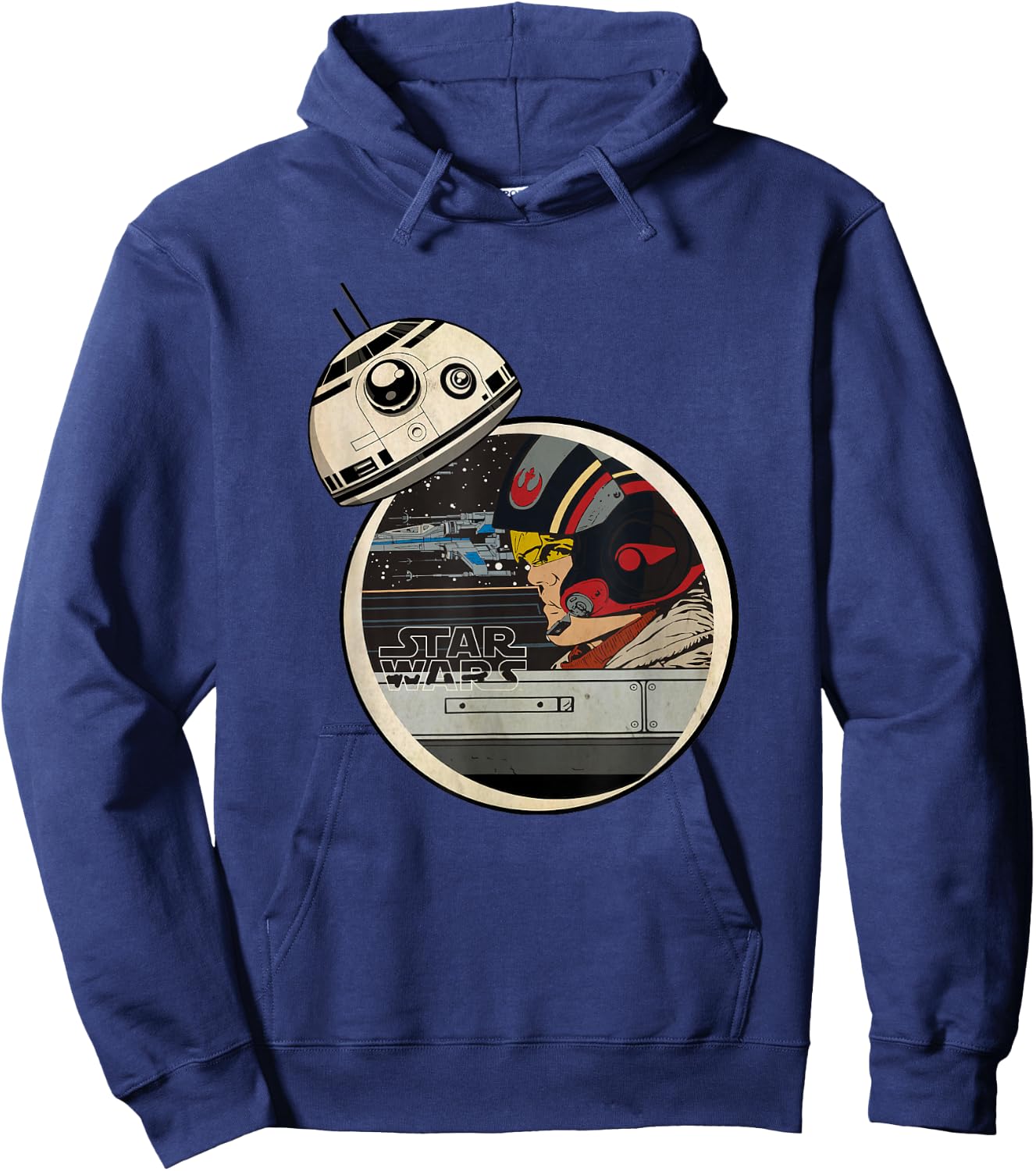 Star Wars: The Force Awakens Rebels BB-8 Poe Dameron Poster Hoodie - Hoodie | Navy