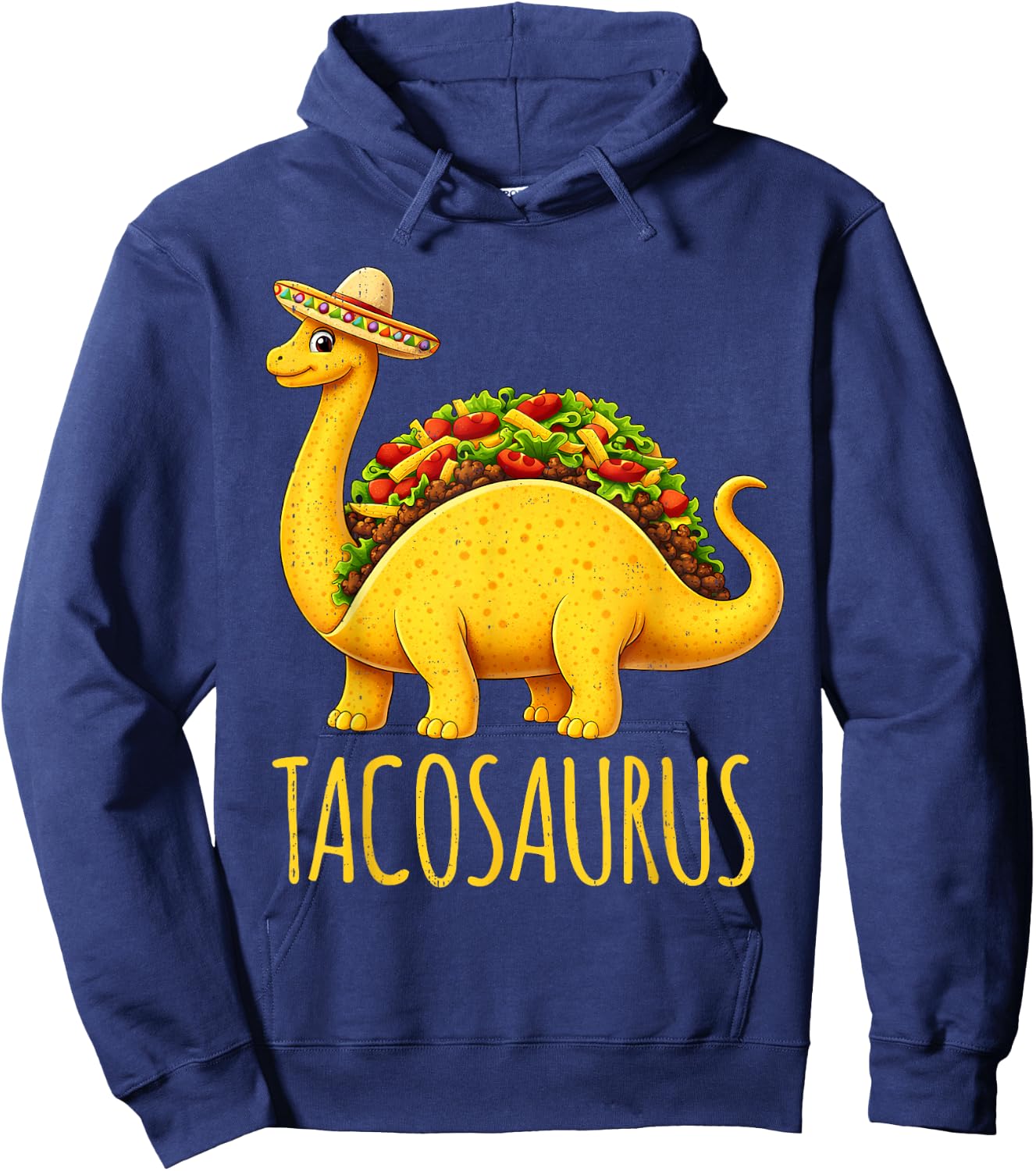 Funny Tacosaurus Dinosaur Taco Cinco De Mayo Toddler Kids Hoodie - Hoodie | Navy