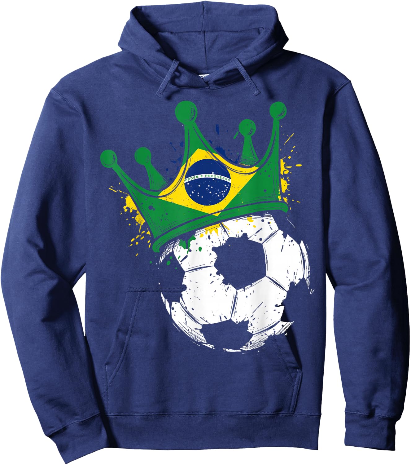 Drapeau Brésil Fantaisie Brésil Hoodie - Hoodie | Navy