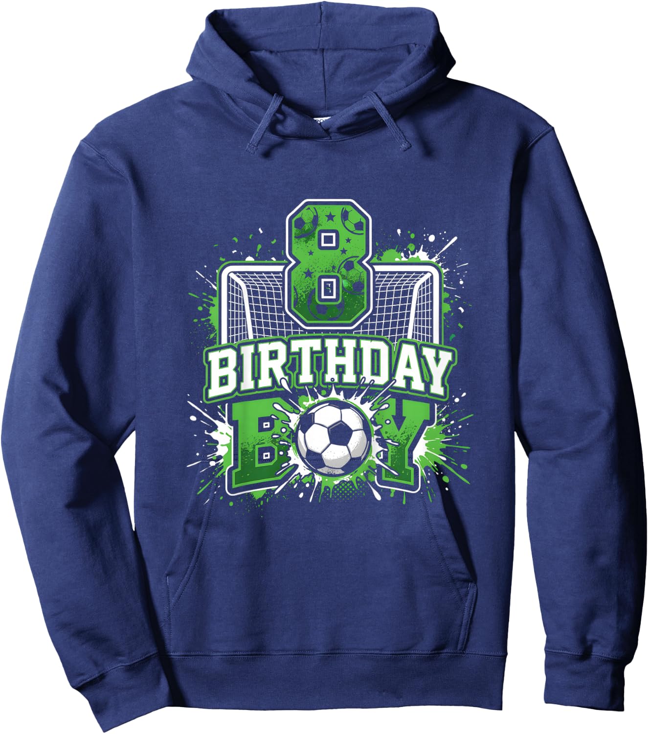 Filet de Football pour 8e Anniversaire garçon 8 Ans Hoodie - Hoodie | Navy