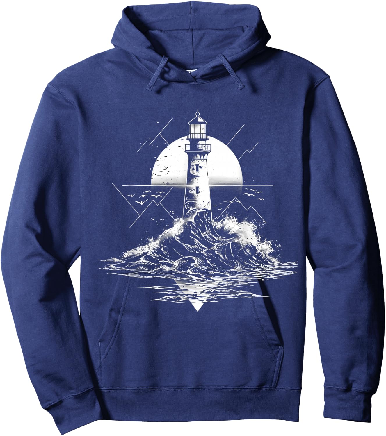 Phare Voile Mer Plage Bateau Maison Bord de Mer Hoodie - Hoodie | Navy