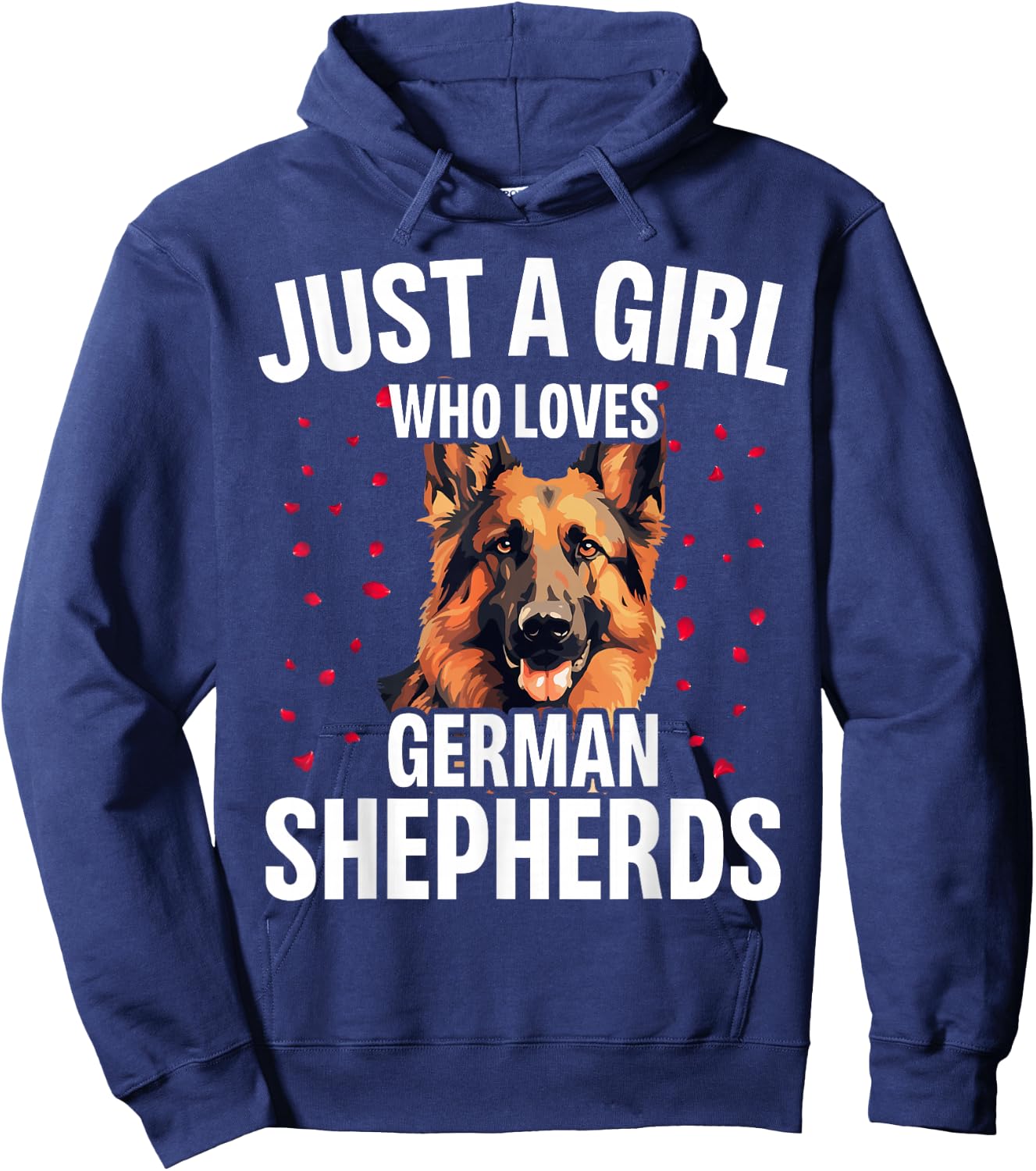 Funny German Shepherd Art For Girls Women Kids Dog Lovers Hoodie - Hoodie | Navy