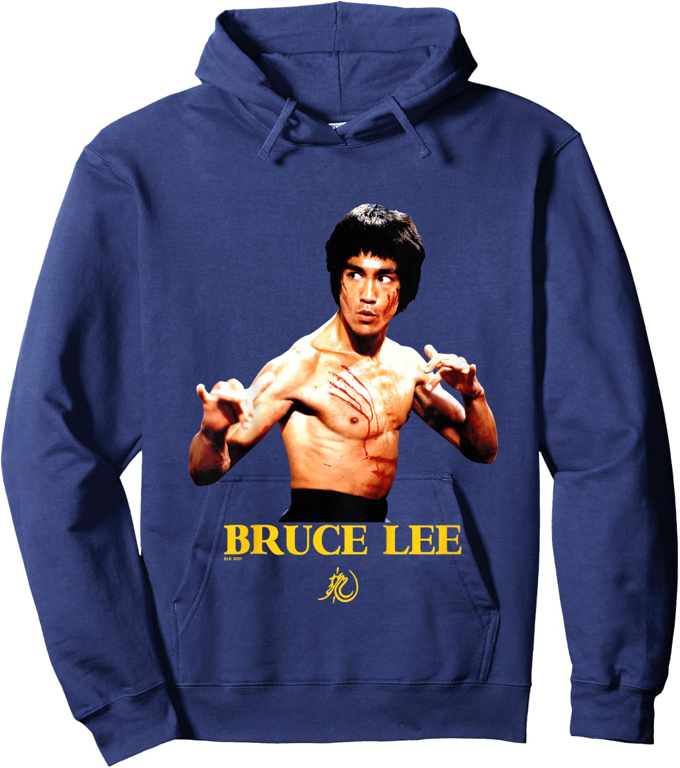 Kids Bruce Lee Enter The Dragon, an Iconic Photo for Kids , Black, S Hoodie - Hoodie | Navy