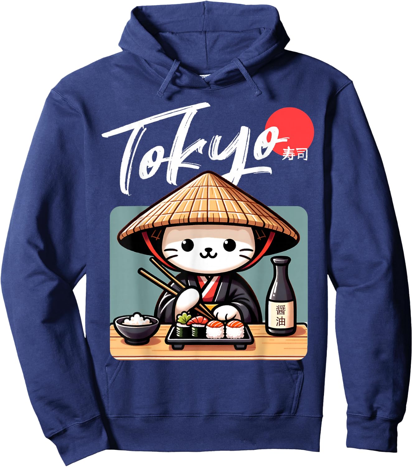 Sushi Cat Kawaii Japanisches Zeug für Katzenliebhaber Anime Tokyo Hoodie - Hoodie | Navy