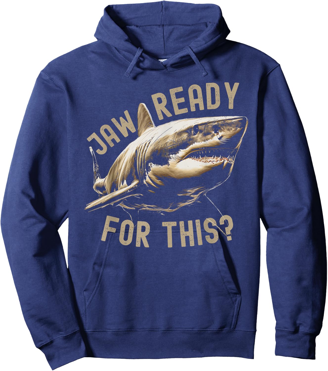 Jaw Ready For This Funny Shark Lover Ocean Animal Boys Kids Hoodie - Hoodie | Navy