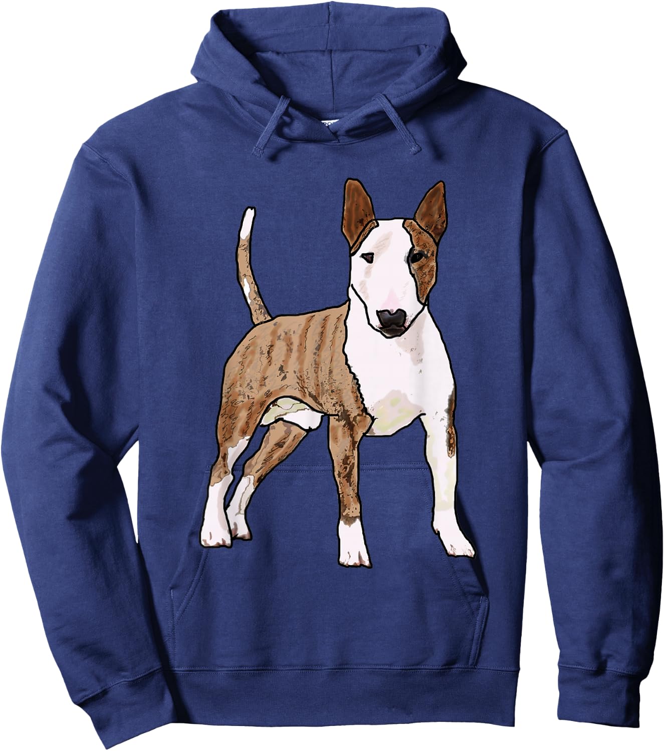Mark Ewbie Designs English Bull Terrier -Kids Black Small Classic Fit Short Sleeve Hoodie - Hoodie | Navy
