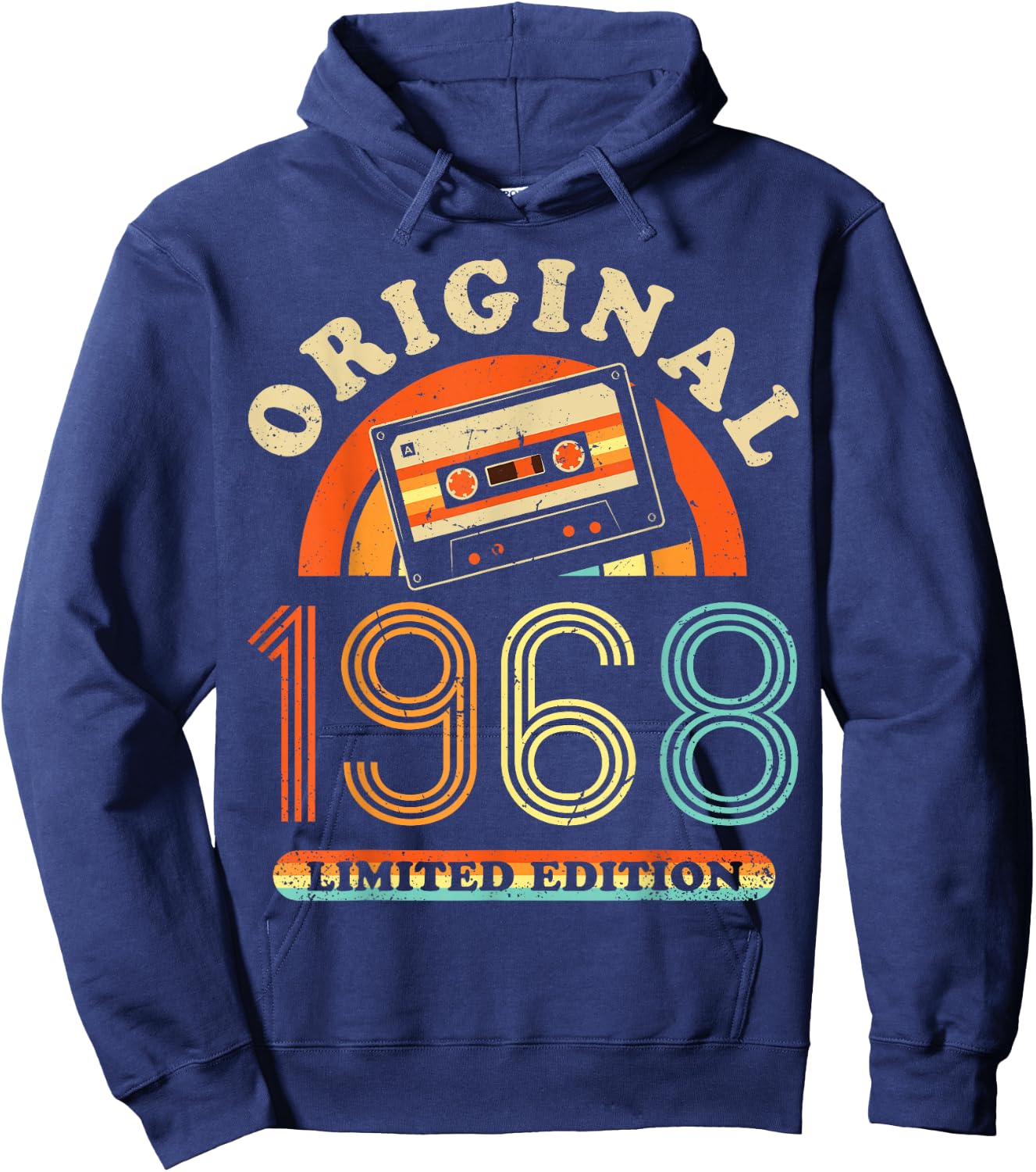 58.Geburtstag Original Männer Frauen Vintage Jahrgang 1968 Hoodie - Hoodie | Navy