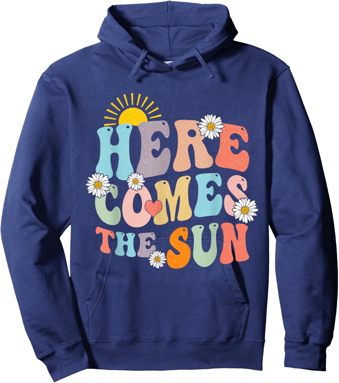 Here Comes The Sun Summer Vacation Beach Family Matching Hoodie - Hoodie | Navy