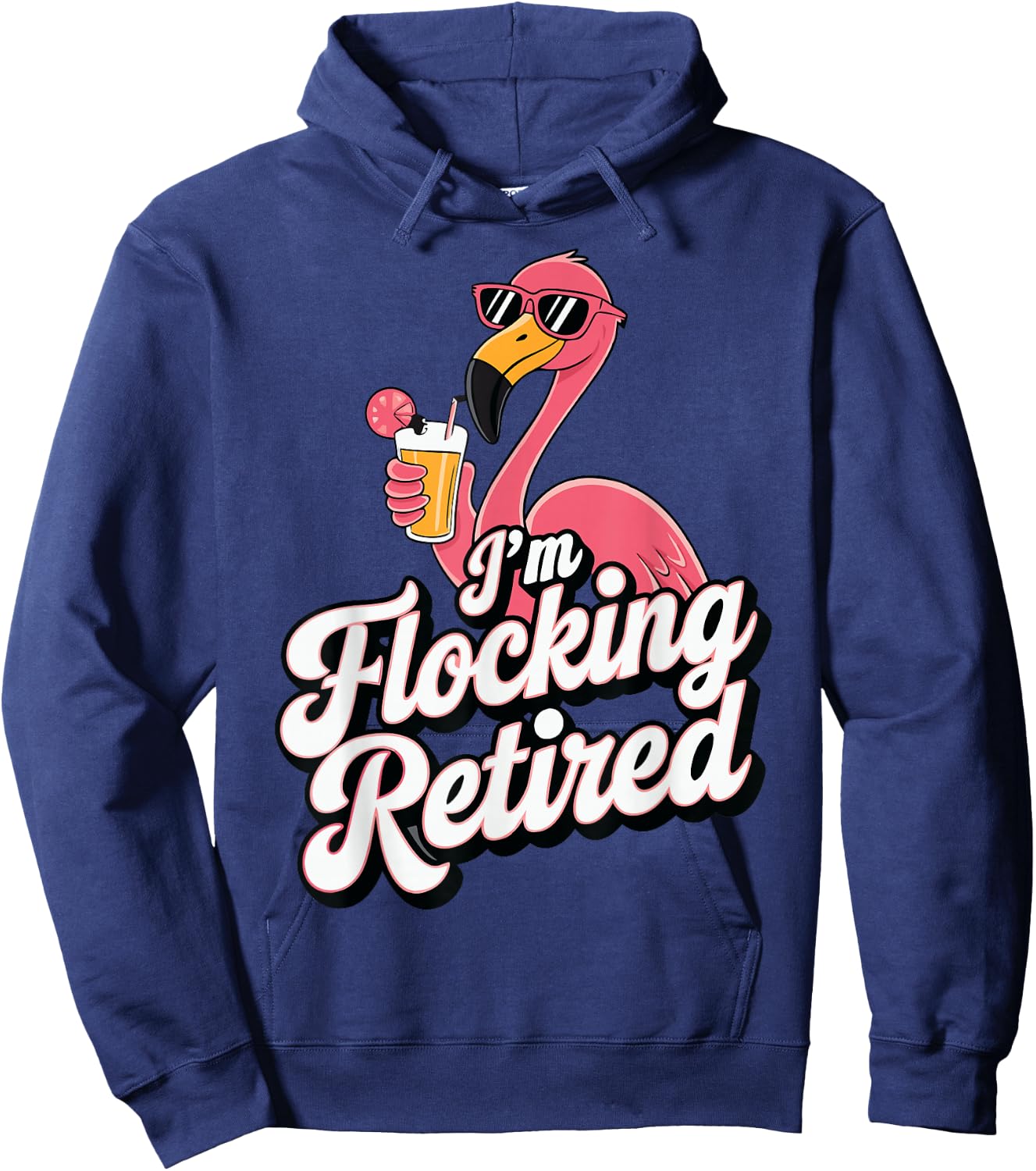 Flamingo Im Flocking Retired Hoodie - Hoodie | Navy