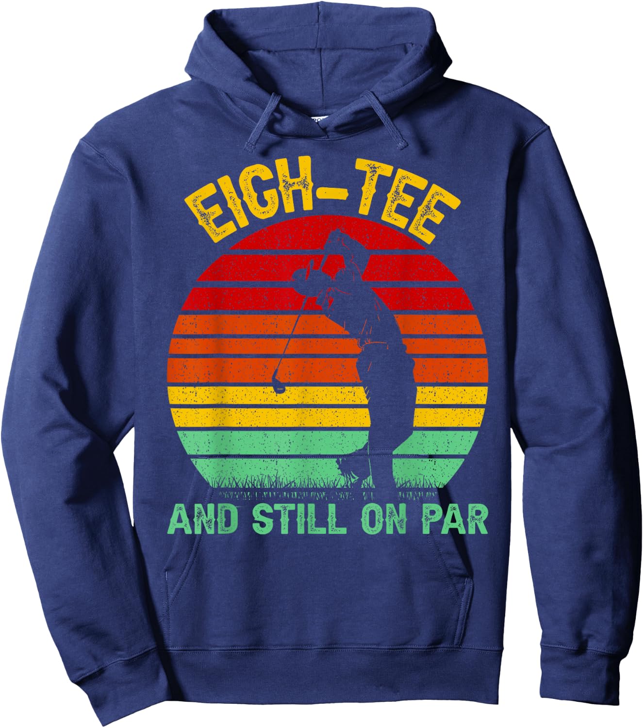 Funny 80th Birthday Golf Pun Golfing 80 Year Old Golfer Hoodie - Hoodie | Navy