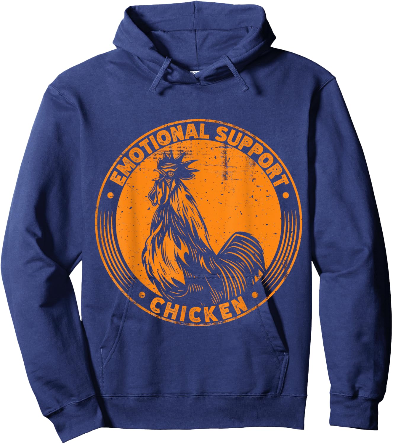 Emotional Support Chicken Cock Hoodie - Hoodie | Navy