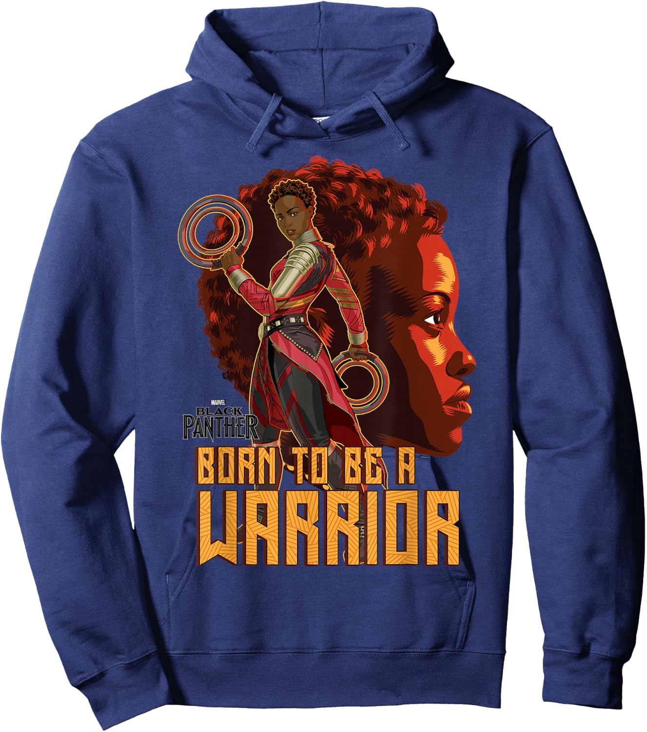 Marvel Black Panther Movie Nakia Profile Graphic Hoodie - Hoodie | Navy