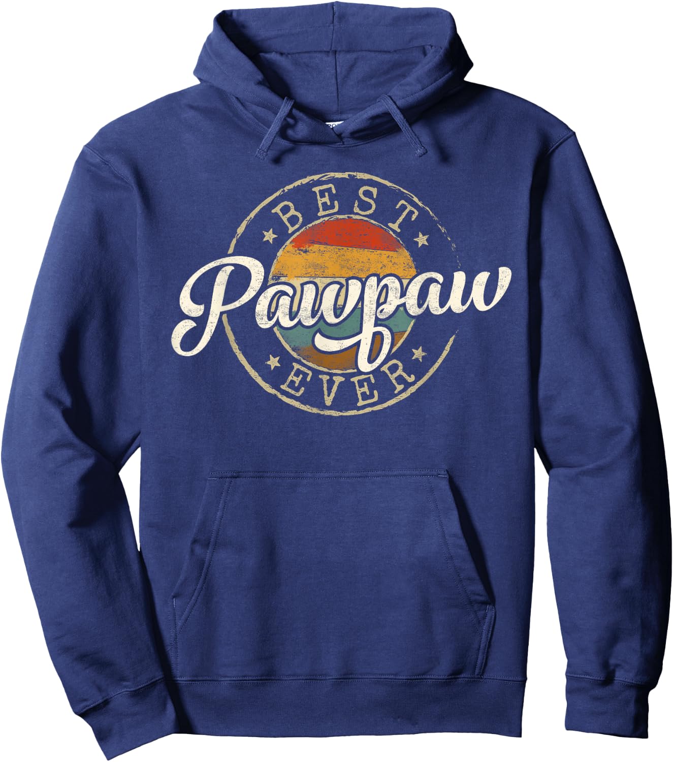 Best Pawpaw Ever Vintage Stamp Fathers Day Grandpa to Be Hoodie - Hoodie | Navy