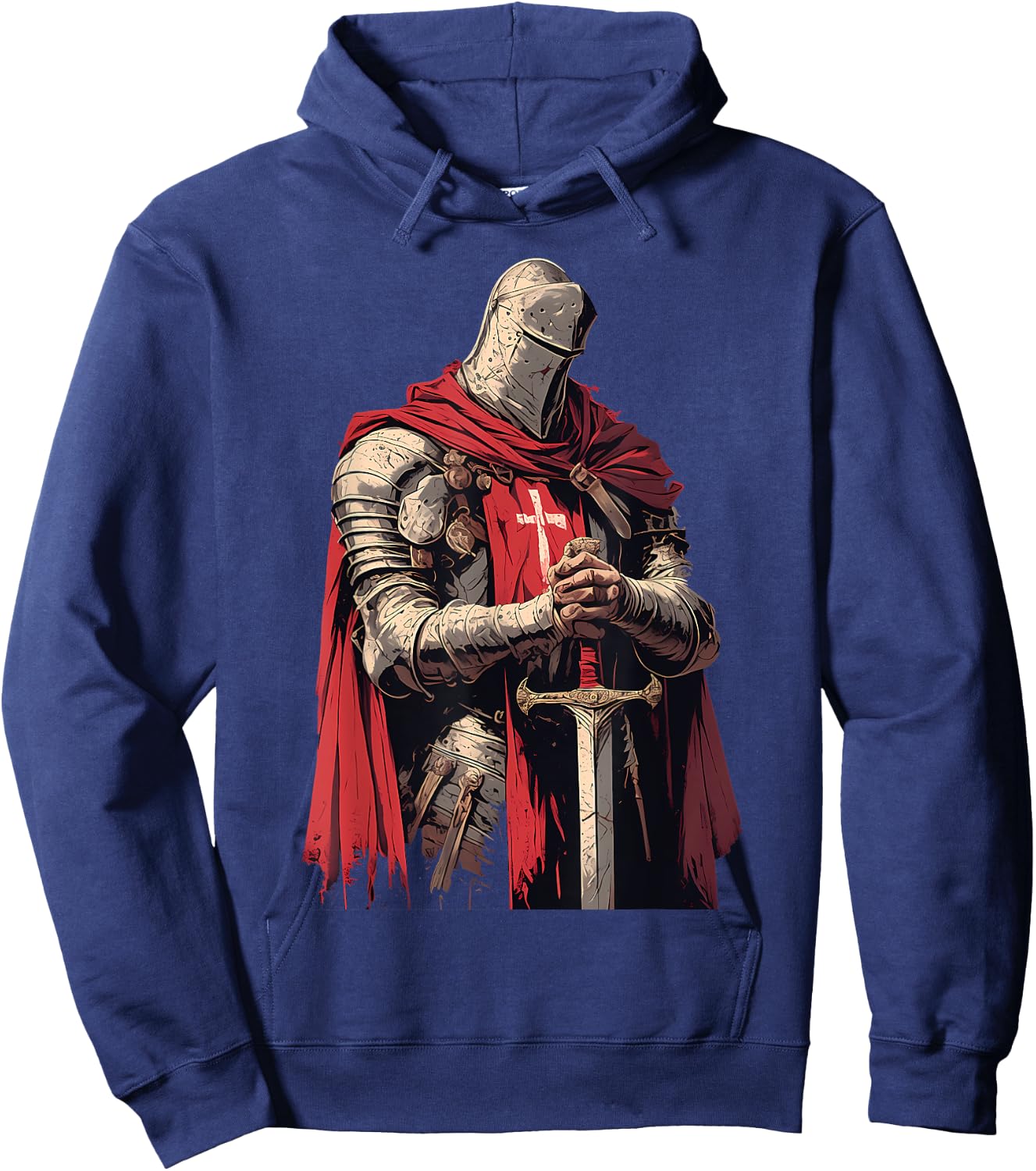 Hospitaller knight Medieval knight Templar knight Hoodie - Hoodie | Navy