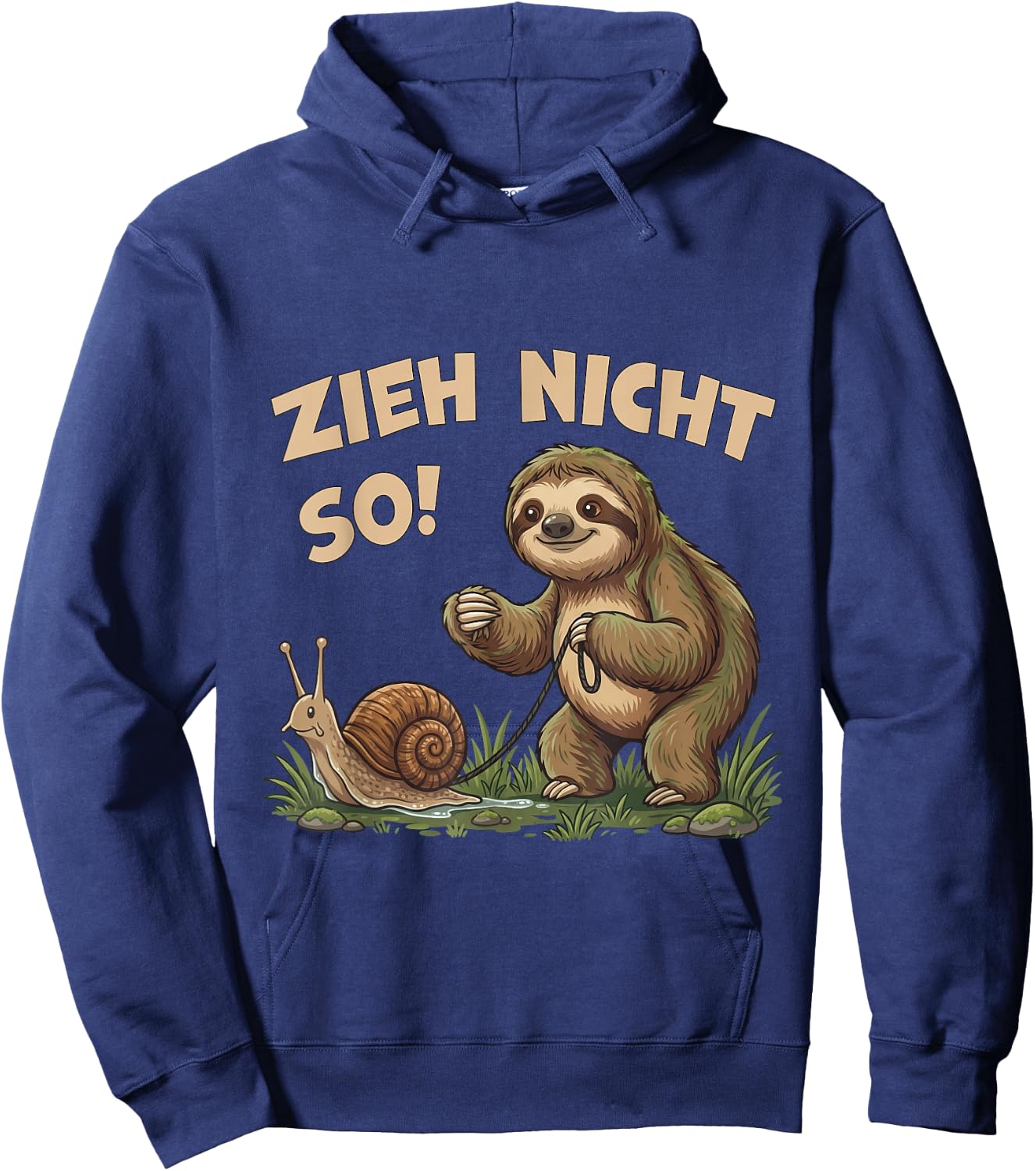 Zieh Nicht So Faultier mit Schnecke Lustiger Spruch Hoodie - Hoodie | Navy