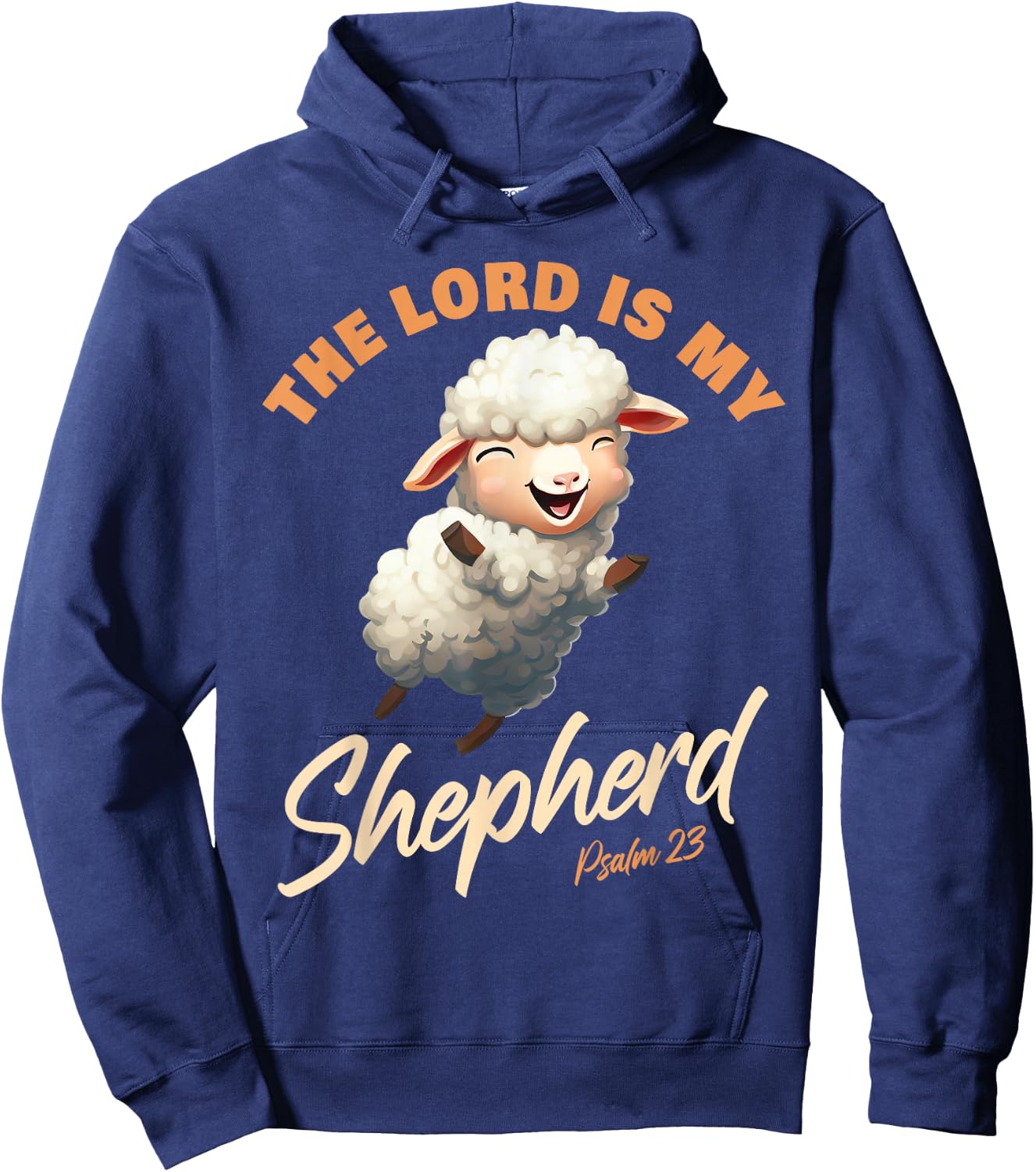 Der Herr ist mein Hirte – Psalmen 23 Christlicher Glaube Vers Hoodie - Hoodie | Navy