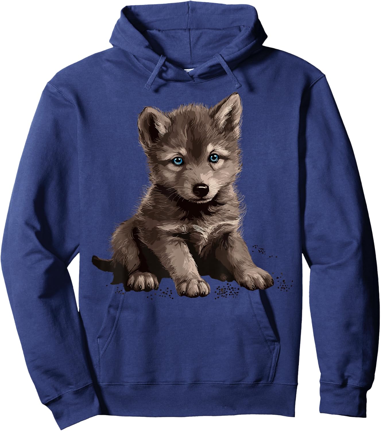 Wolves Blue Eyes Nature Pack Forest Cub Wolf Hoodie - Hoodie | Navy