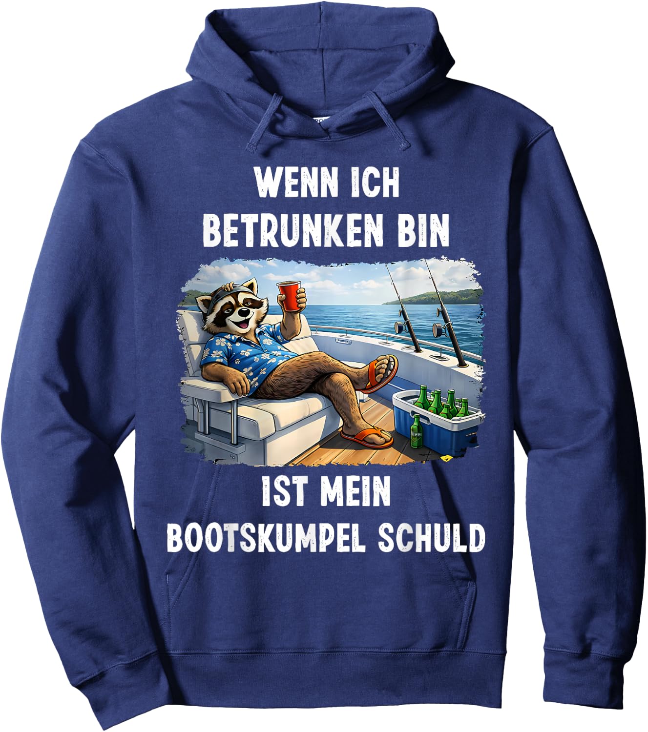 wenn ich betrunken Bin ist Mein bootskumpel Schuld Hoodie - Hoodie | Navy