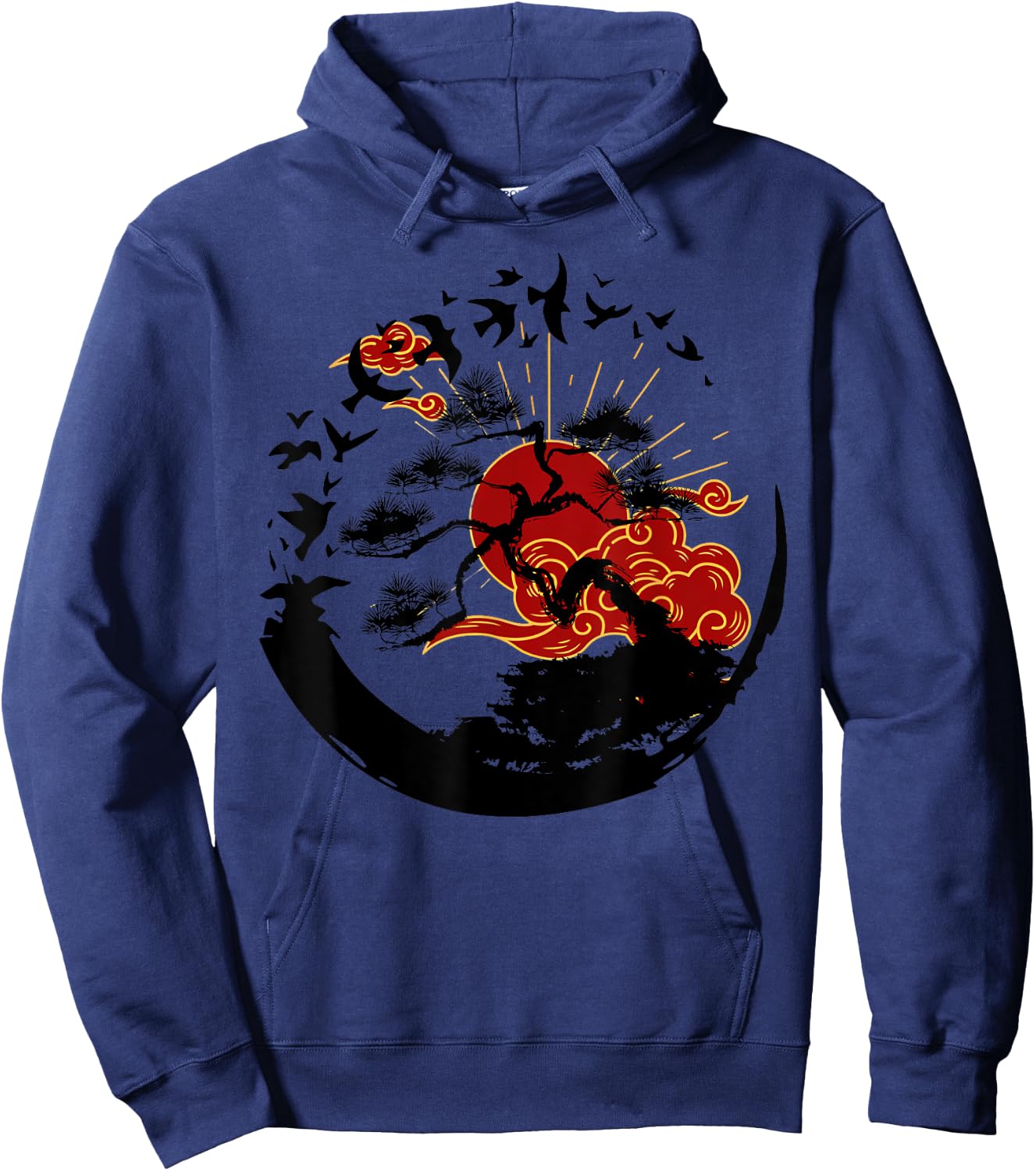 Japanese Zen Enso Mythcial Bonsai Tree Martial Art Gardening Hoodie - Hoodie | Navy