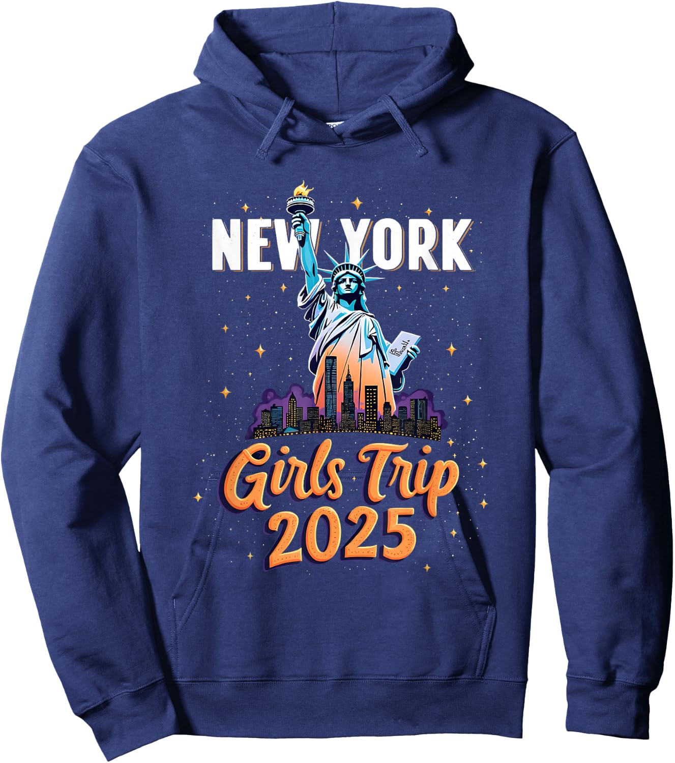 New York Trip 2025 New York Girls Trip 2025 Adventure Design Hoodie - Hoodie | Navy