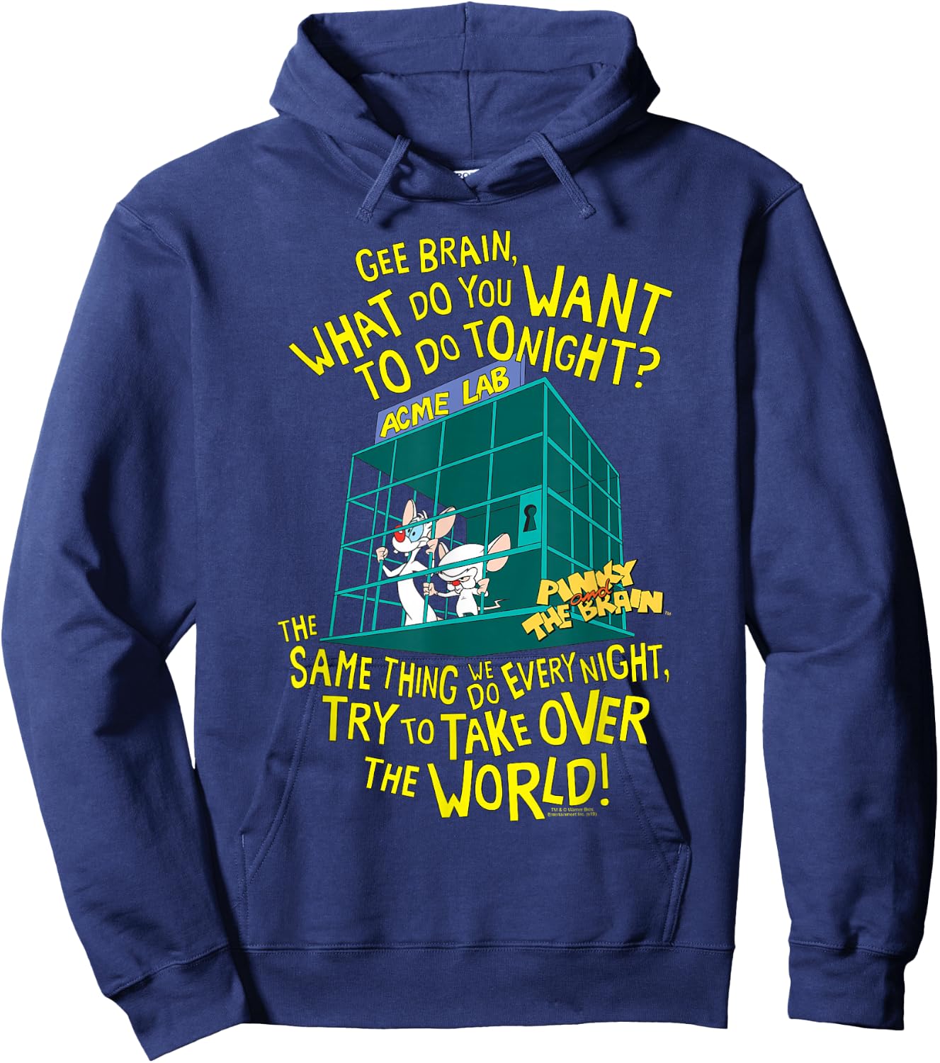 Pinky and The Brain What to Do Tonight? Hoodie - Hoodie | Navy