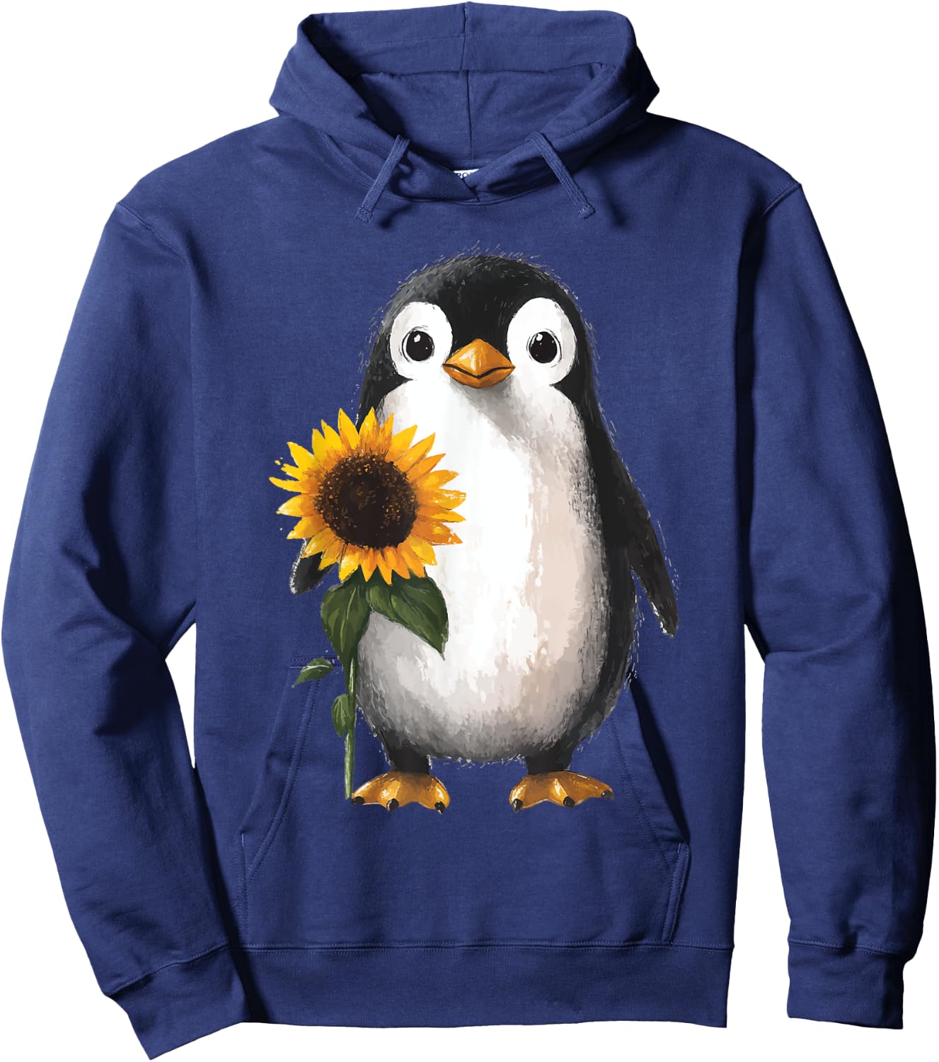 Penguin Sunflower Hoodie - Hoodie | Navy