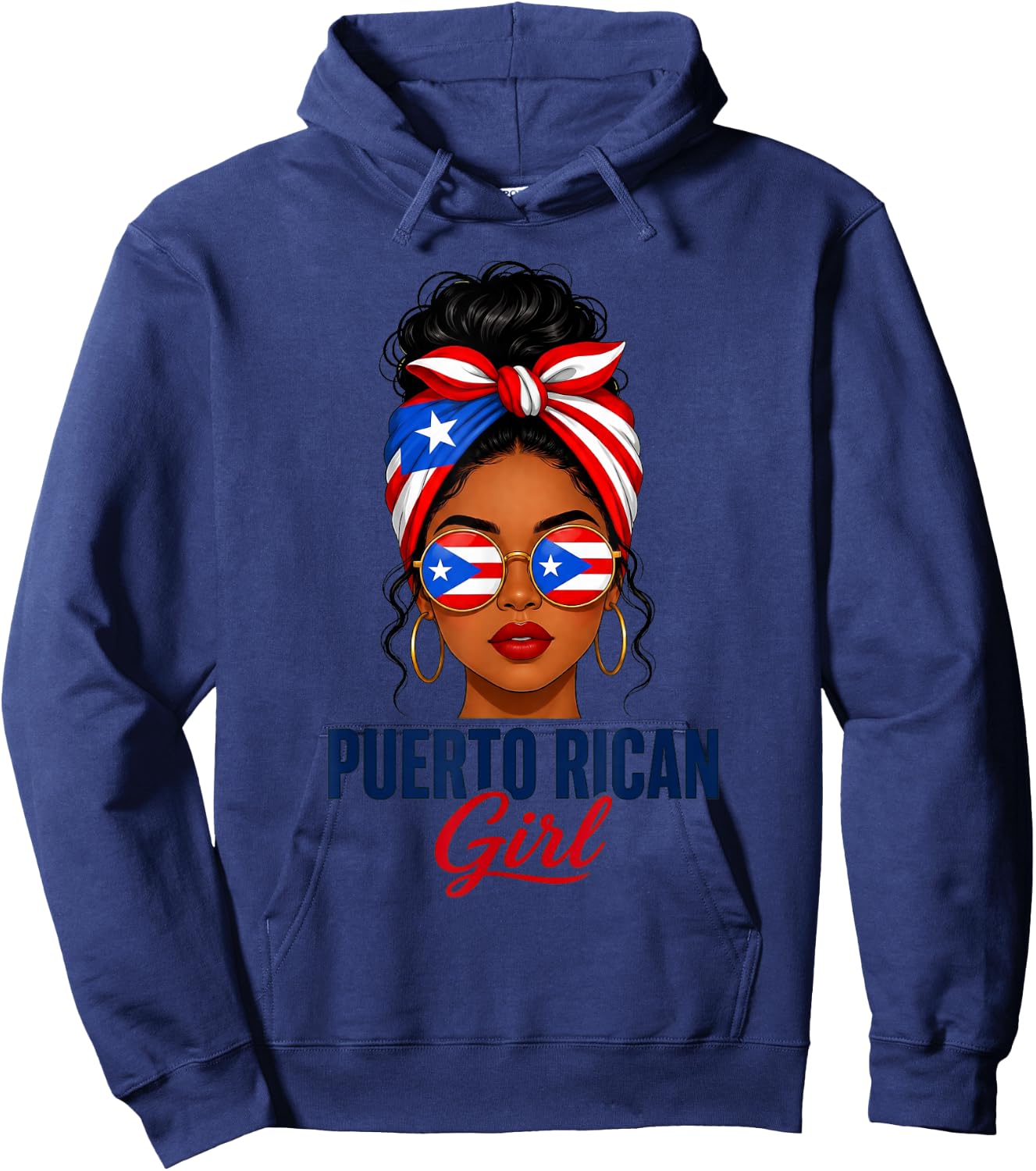 Puerto Rican Girl Puerto Rico Flag Pride Roots Hoodie - Hoodie | Navy