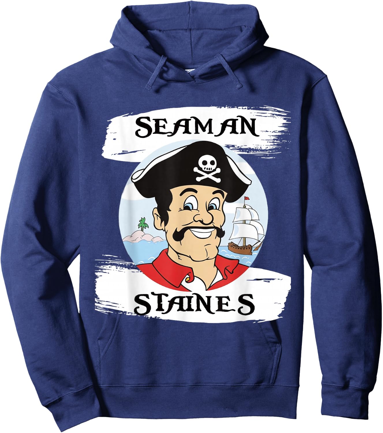 Seaman Staines - Not Captain Pugwash Retro Vintage Hoodie - Hoodie | Navy