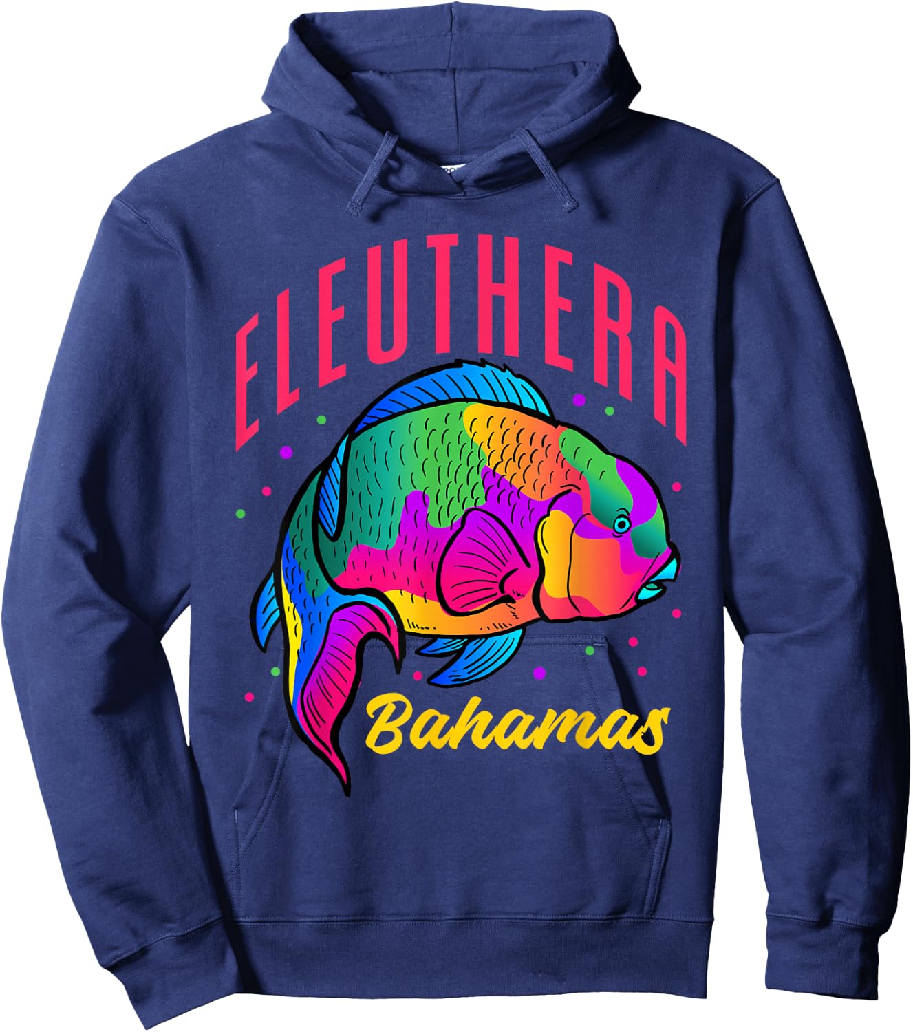 Eleuthera Bahamas Parrot Fish Beach Vacation Hoodie - Hoodie | Navy
