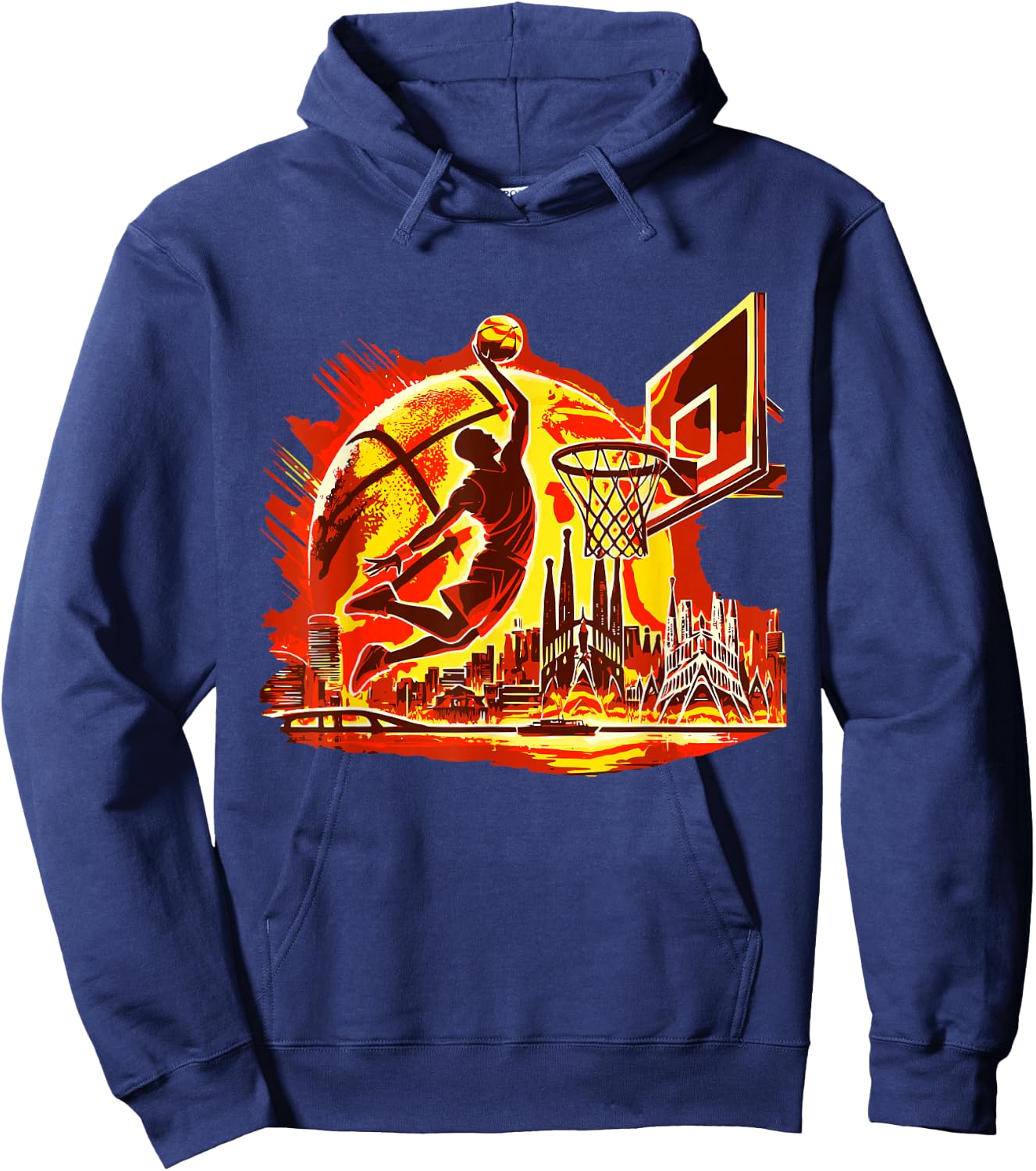 Basketball and Boys , Black, S Hoodie - Hoodie | Navy
