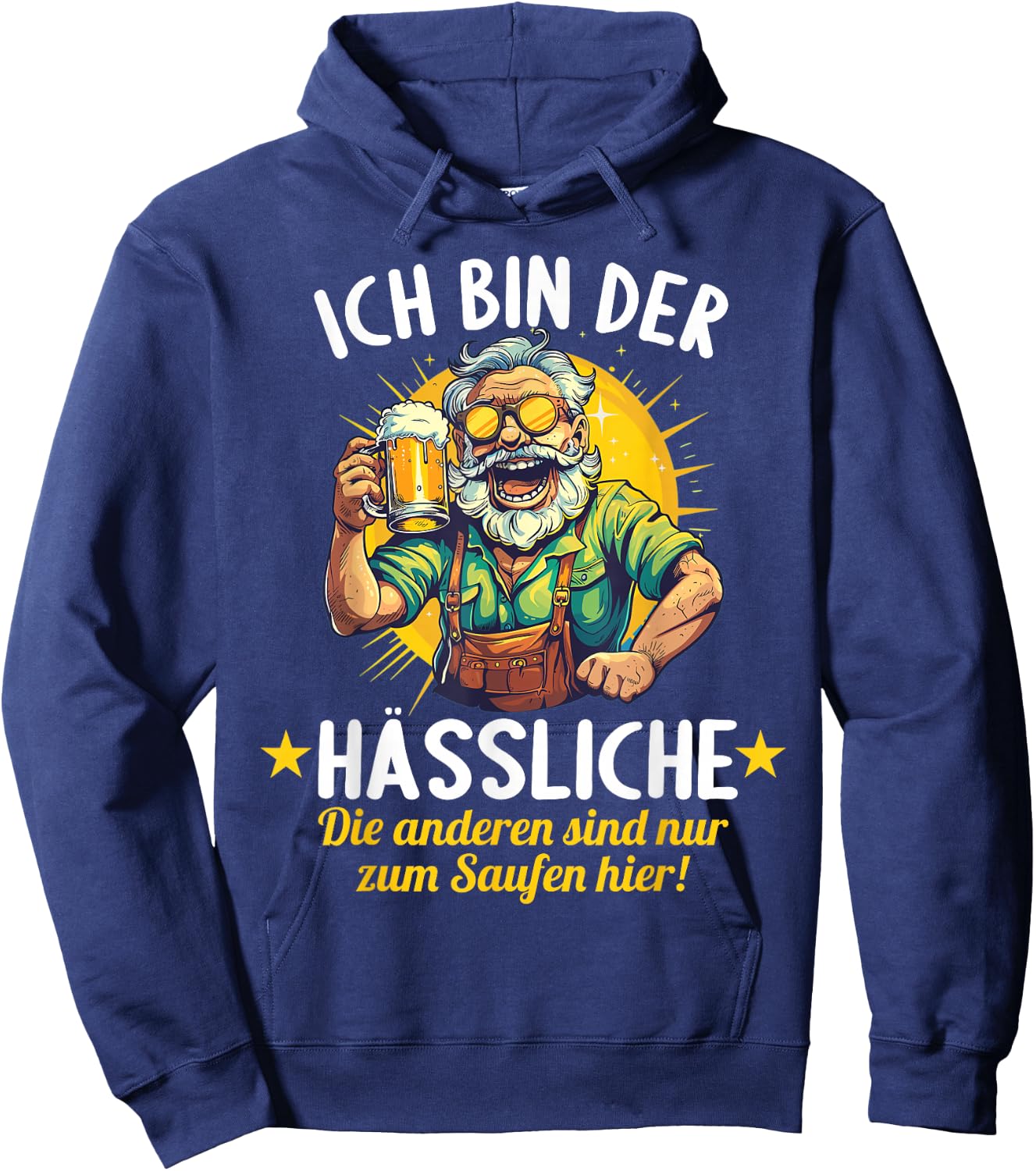 der Hässliche heiratet wir saufen JGA Junggesellenabschied Hoodie - Hoodie | Navy