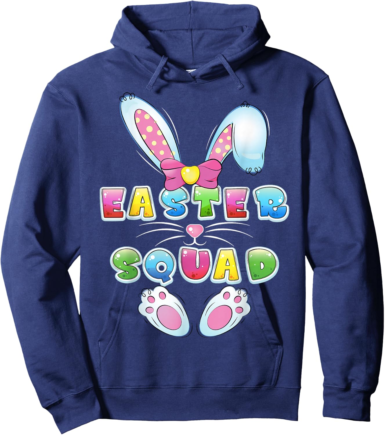 Easter Squad Family Matching Easter Day Bunny Egg Hunt Group Hoodie - Hoodie | Navy