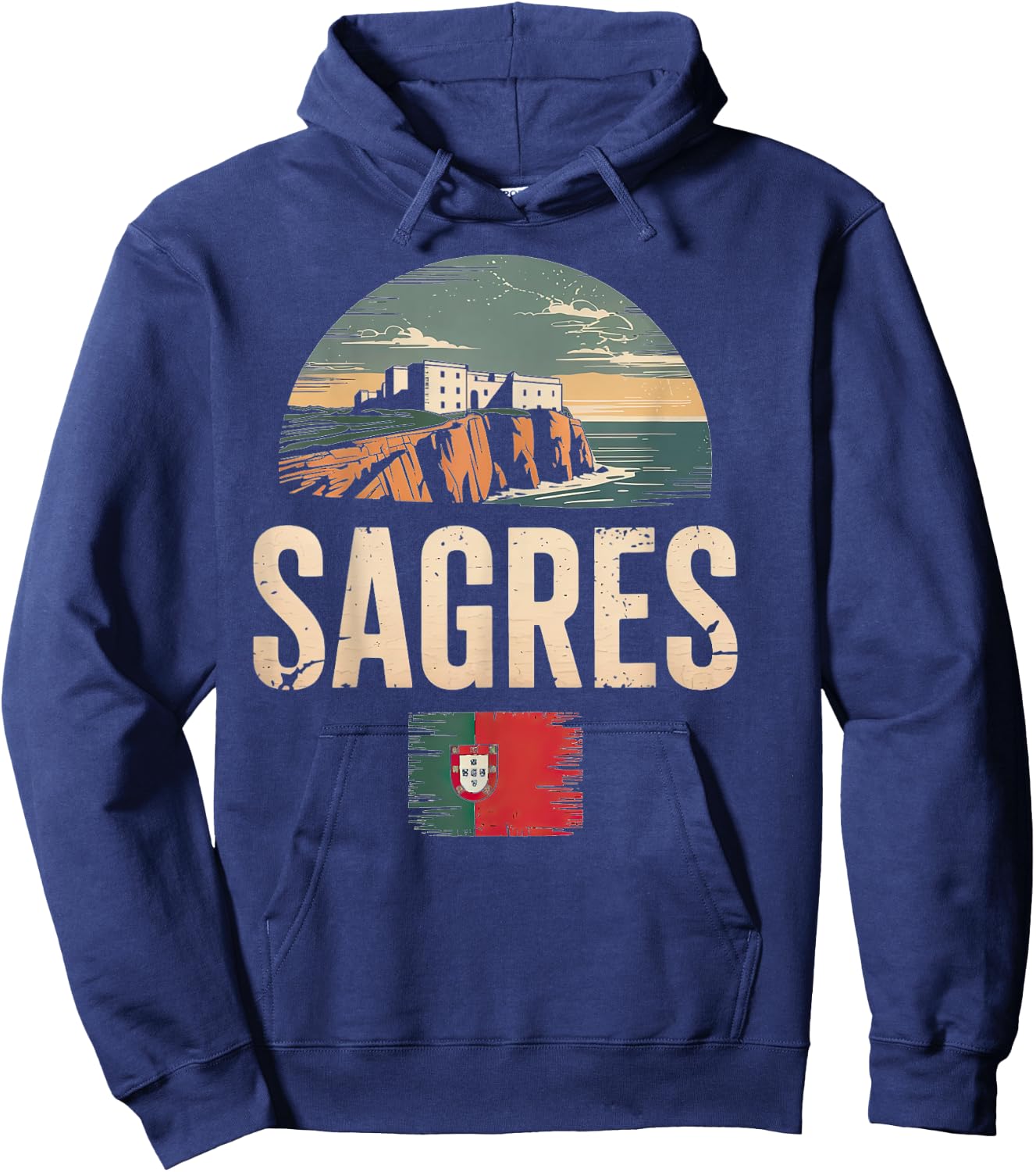 City Travel Portugal Sagres Scenic View Hoodie - Hoodie | Navy